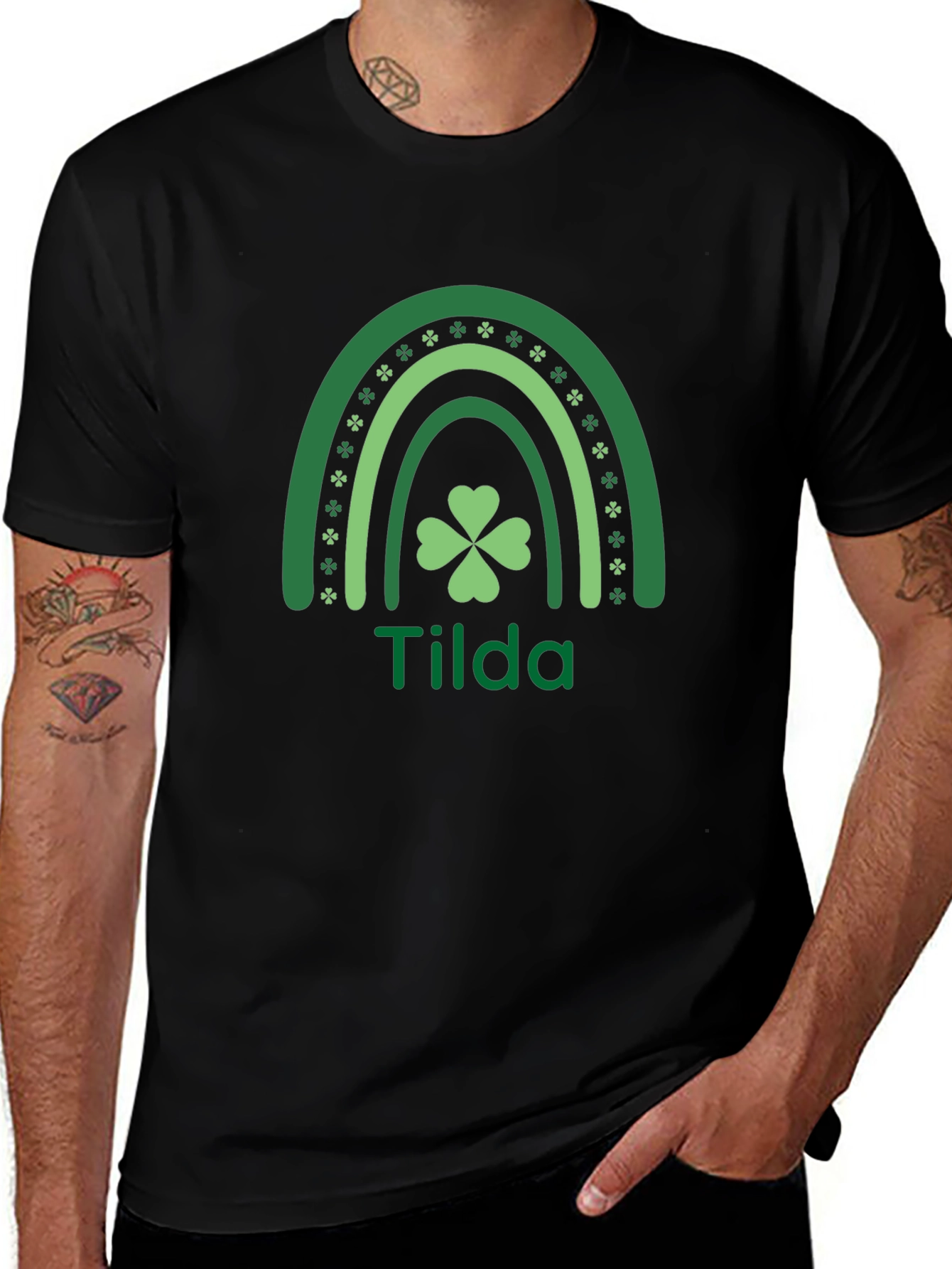 Tilda St. Patricks Day Clover Rainbow T-Shirt