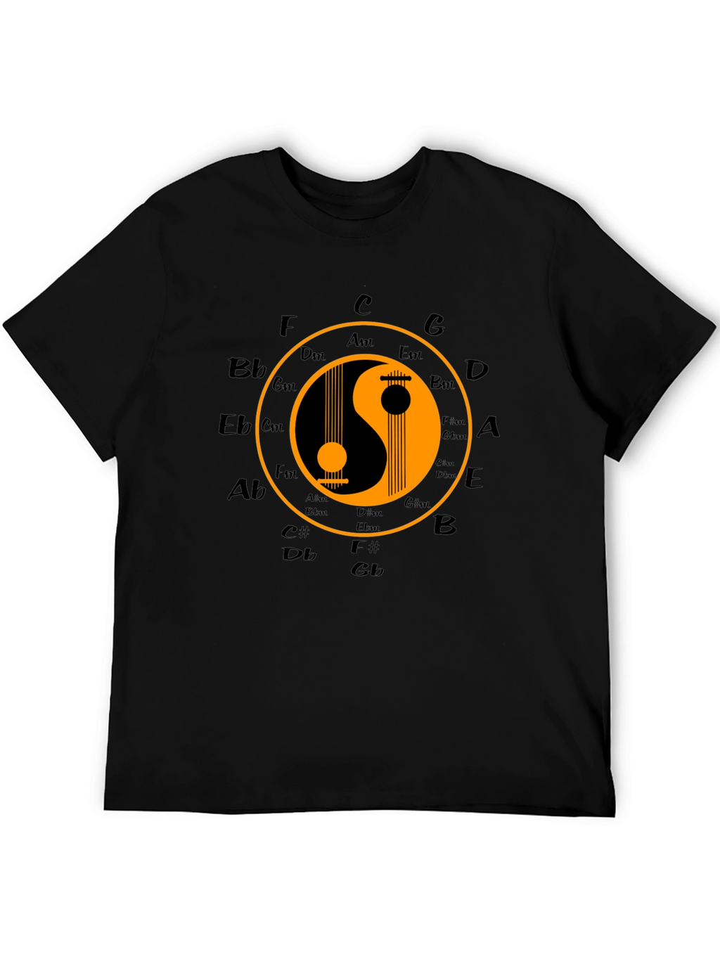 Yin Yang Music T-Shirt - Harmony & Balance