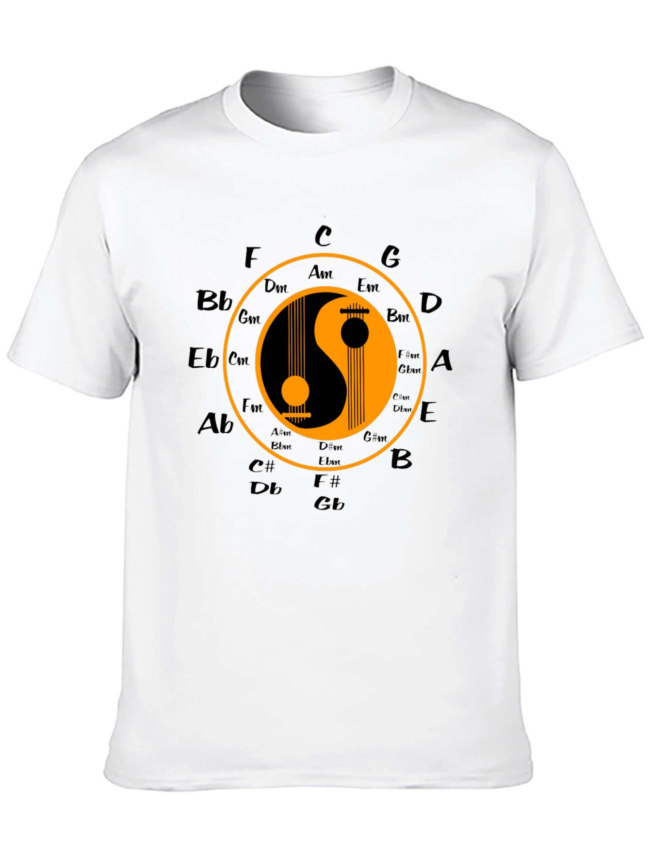 Yin Yang Music T-Shirt - Harmony & Balance