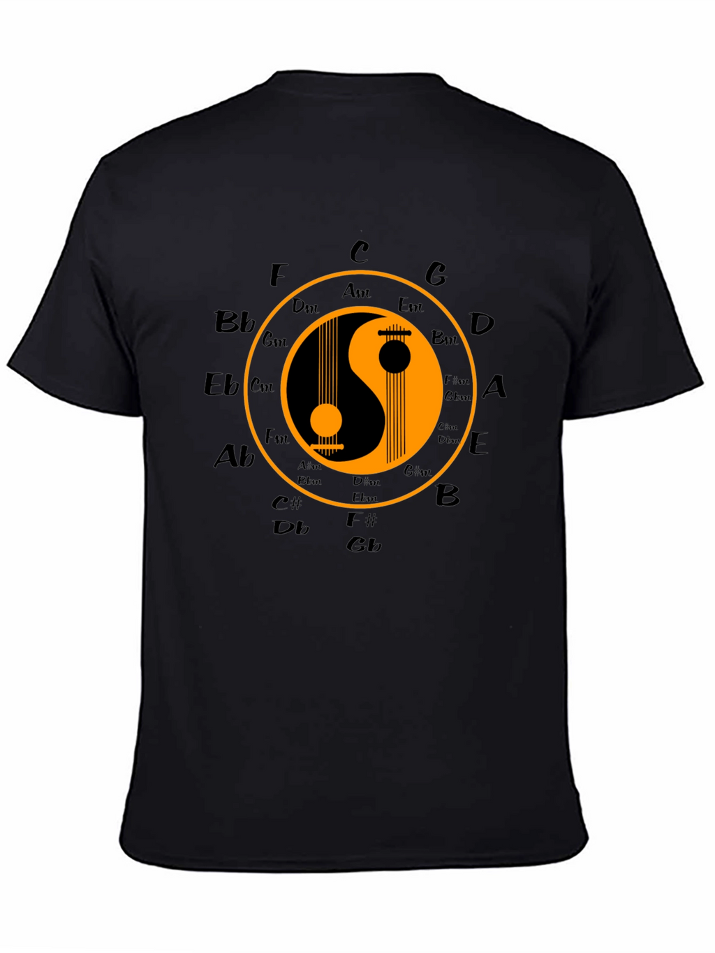 Yin Yang Music T-Shirt - Harmony & Balance