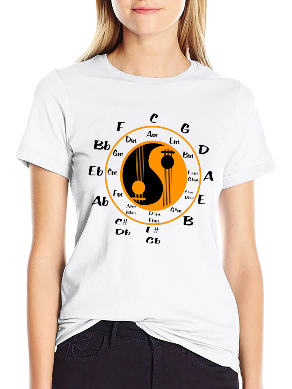 Yin Yang Music T-Shirt - Harmony & Balance
