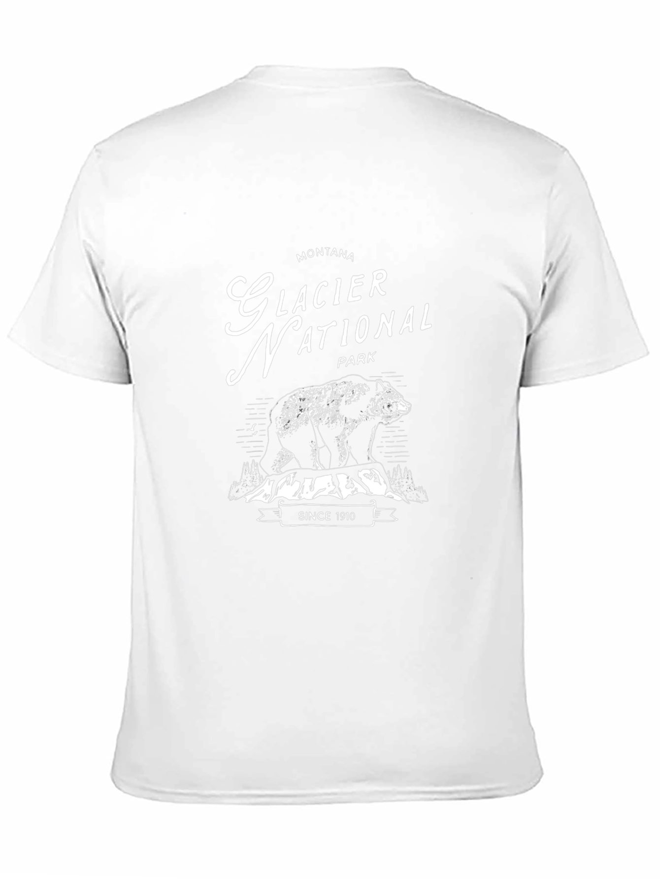 Montana Glacier National Park Bear Black T-Shirt