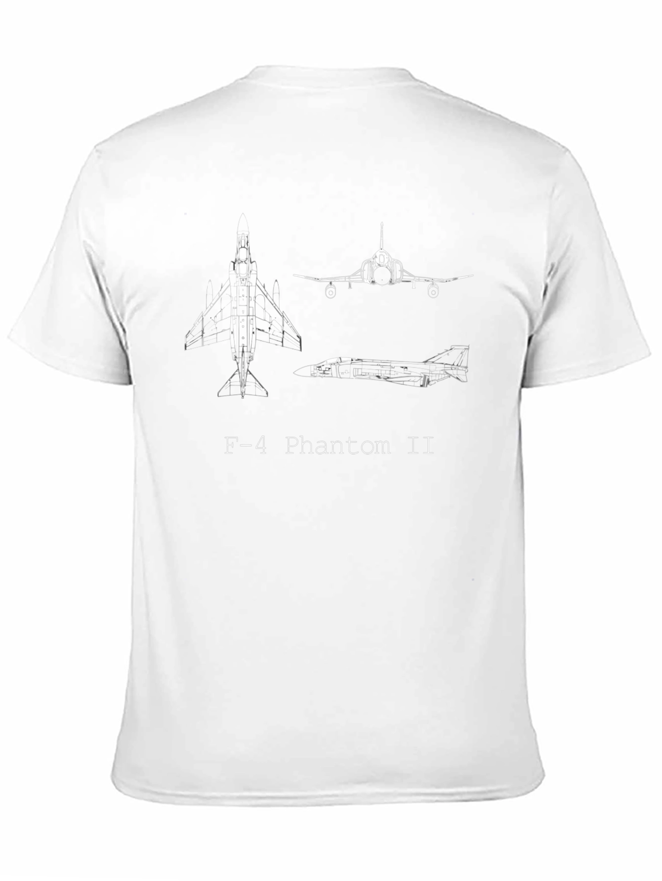 F-4 Phantom II Blueprint T-Shirt - Classic Jet Tee