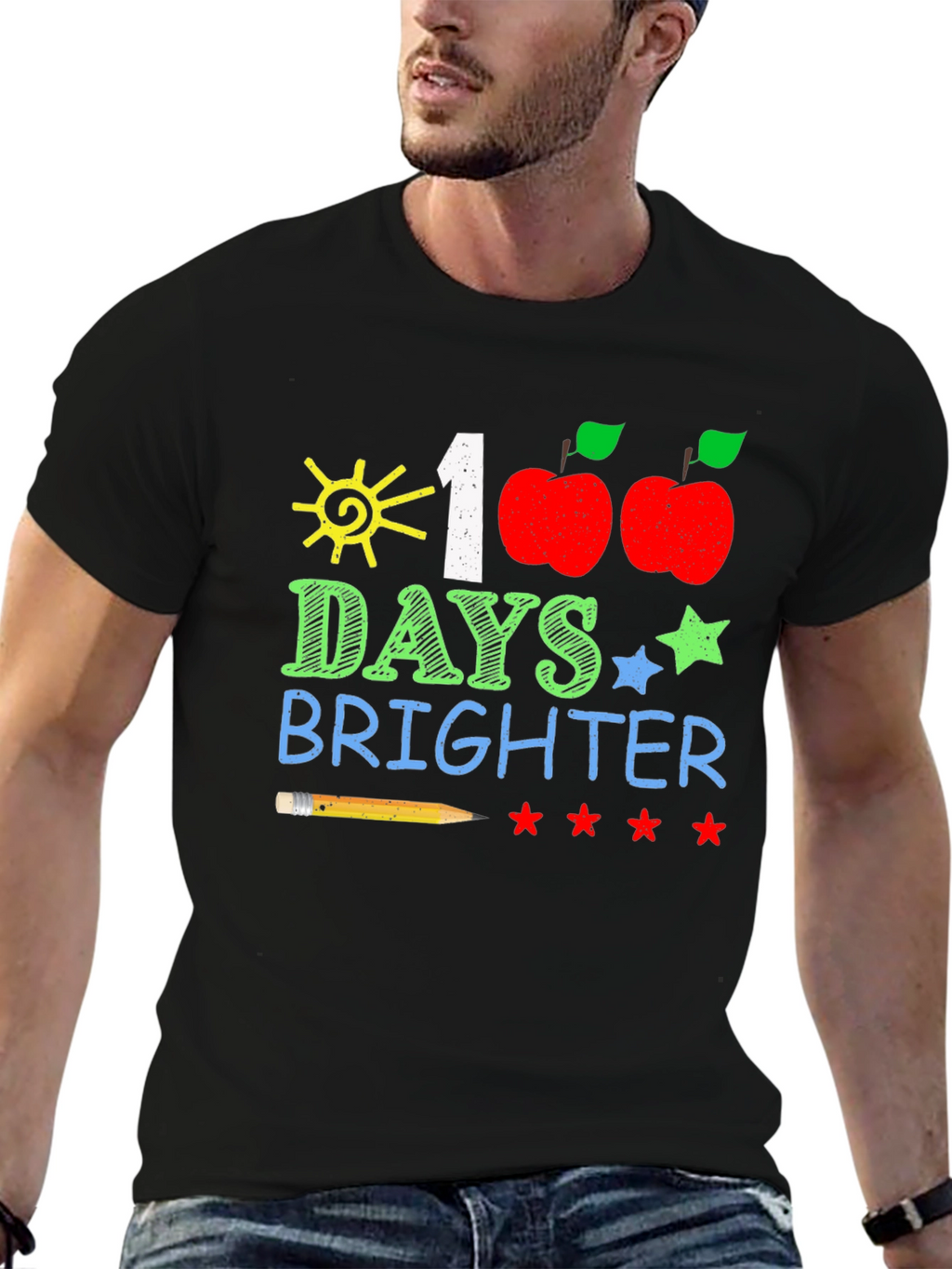 100 Days Brighter T-Shirt Teacher/Student Apparel