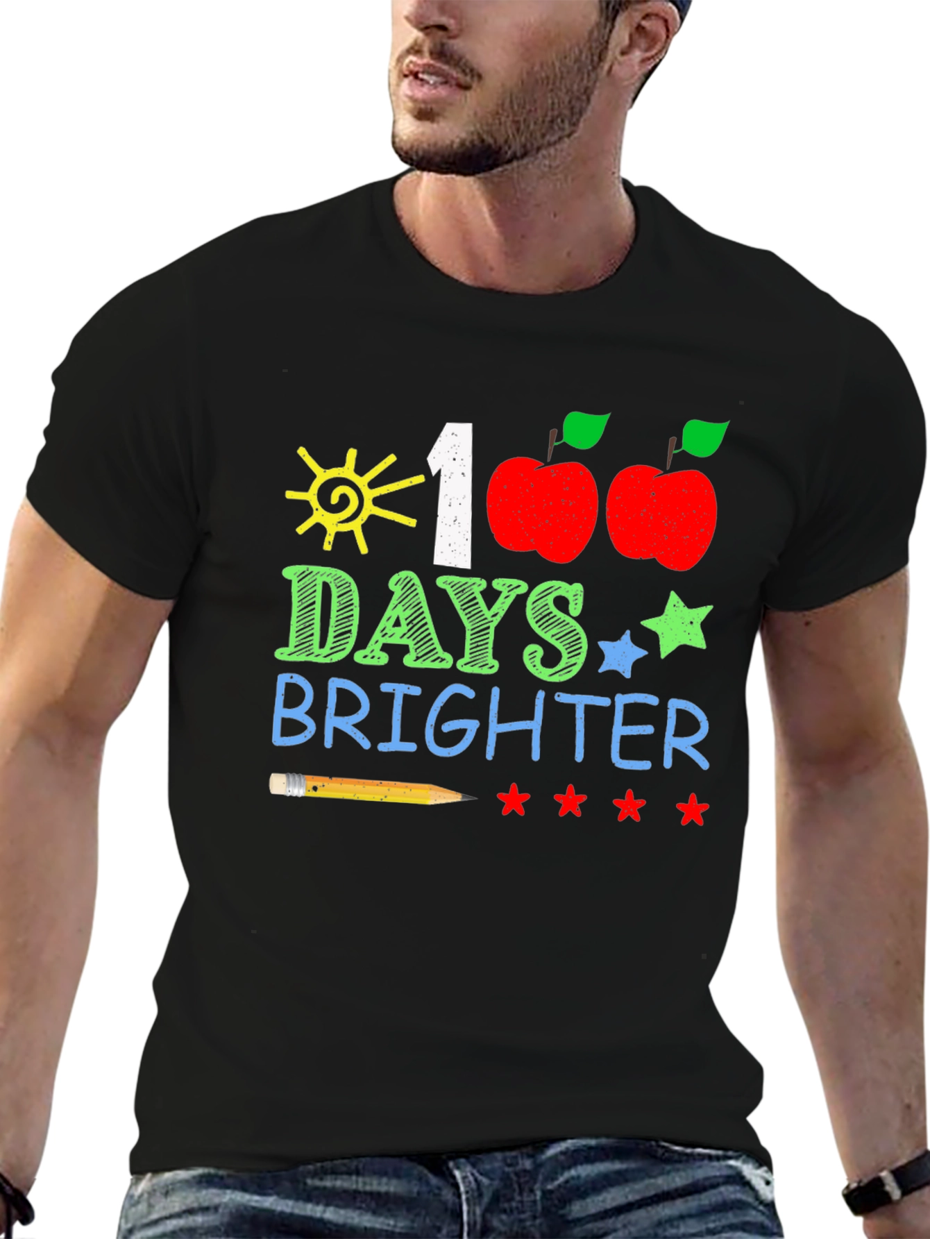 100 Days Brighter T-Shirt Teacher/Student Apparel
