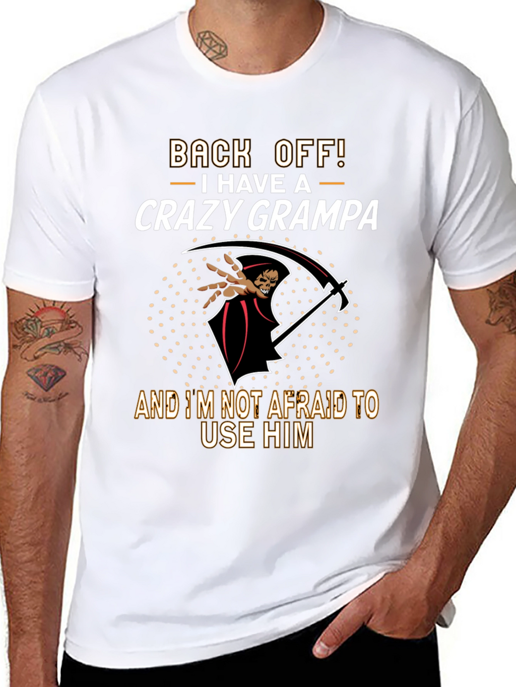 Crazy Grampa T-Shirt: Back Off!