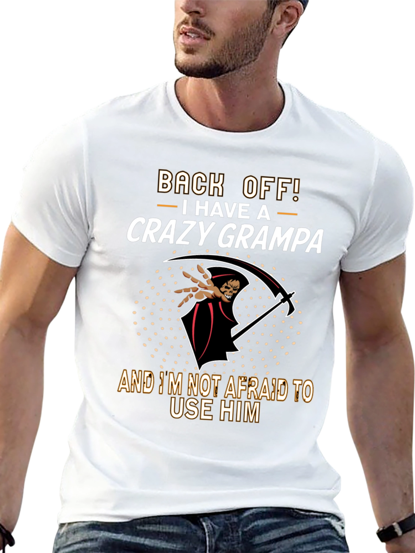 Crazy Grampa T-Shirt: Back Off!