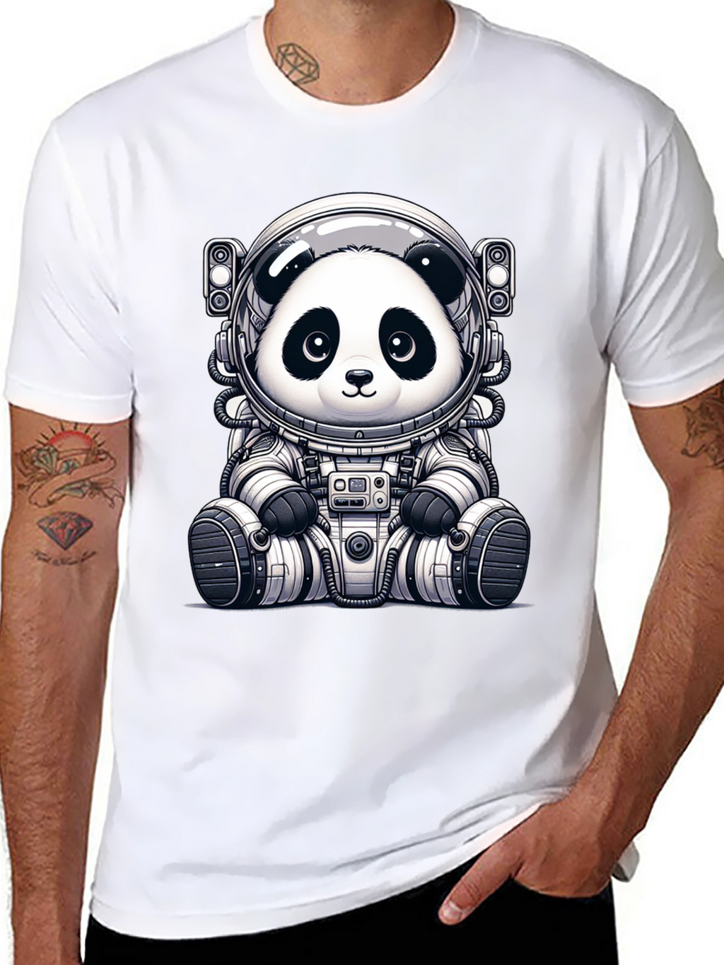 Panda Astronaut Graphic Tee