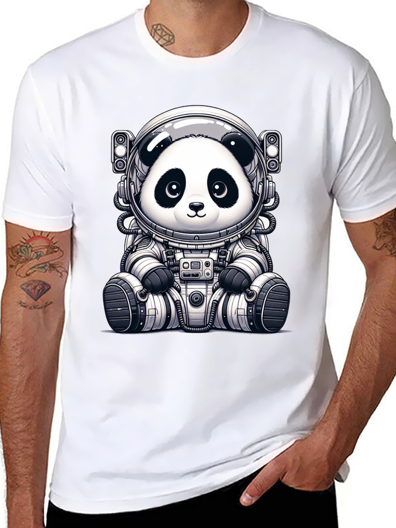 Panda Astronaut Graphic Tee