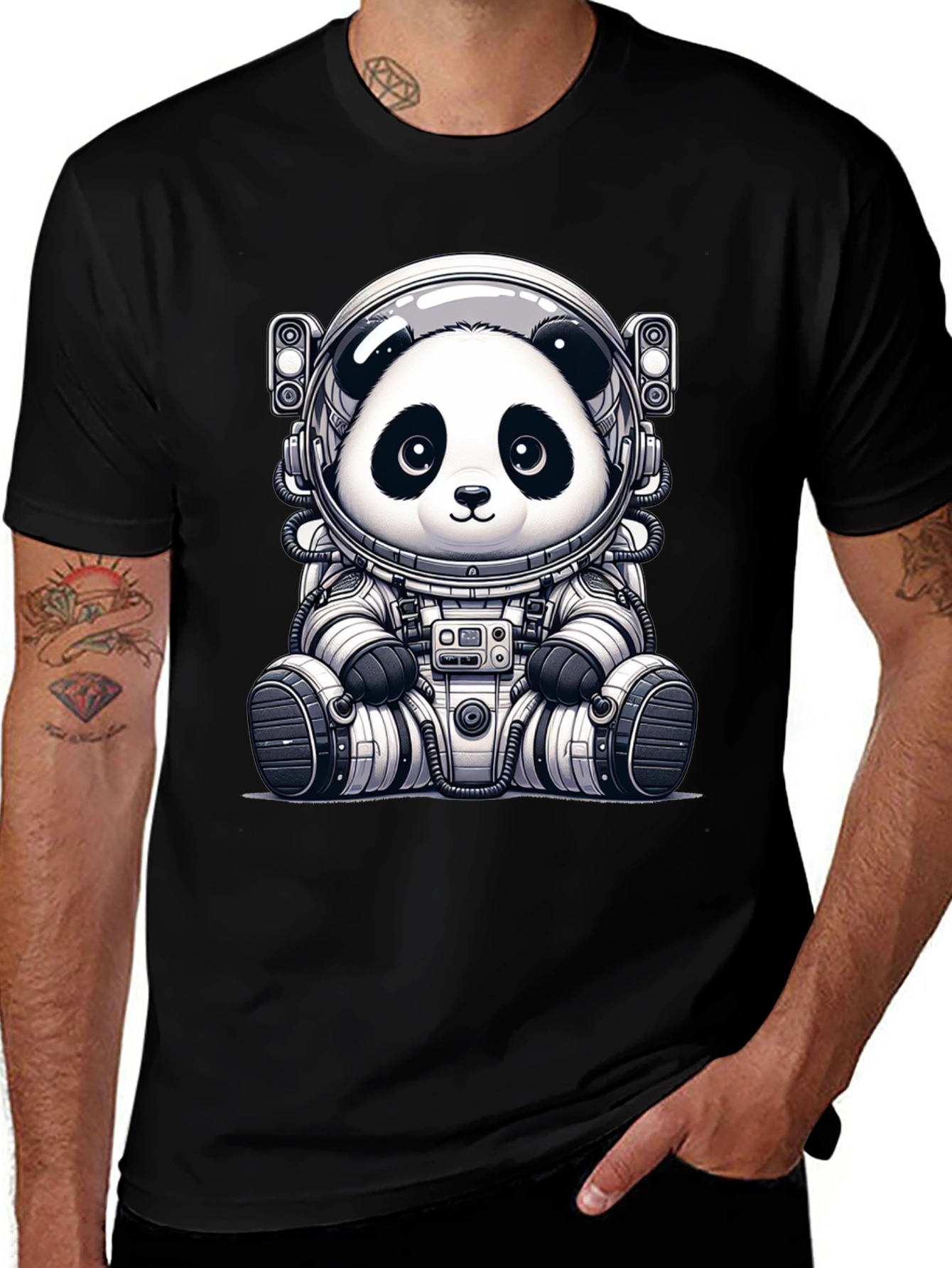 Panda Astronaut Graphic Tee
