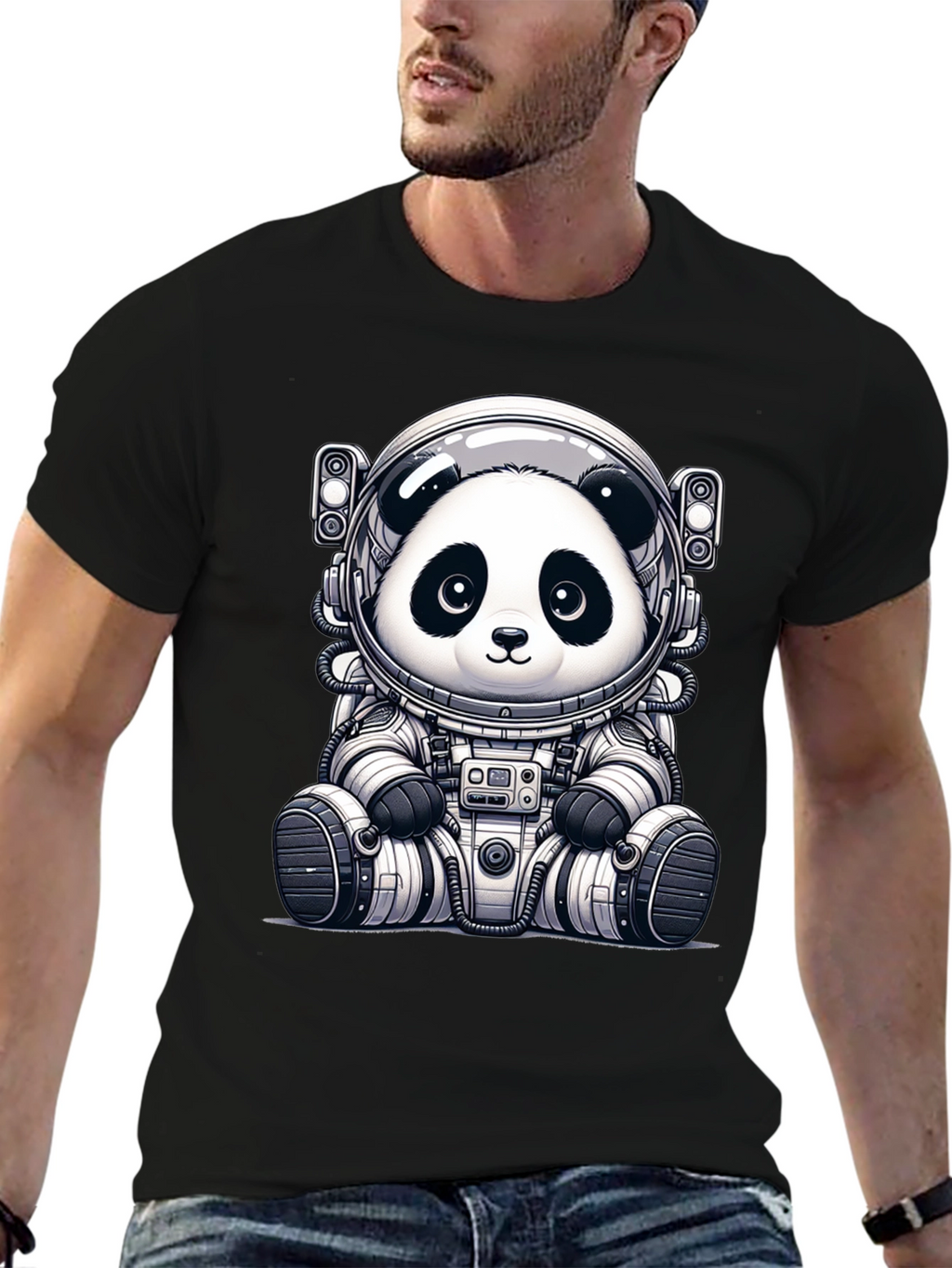 Panda Astronaut Graphic Tee
