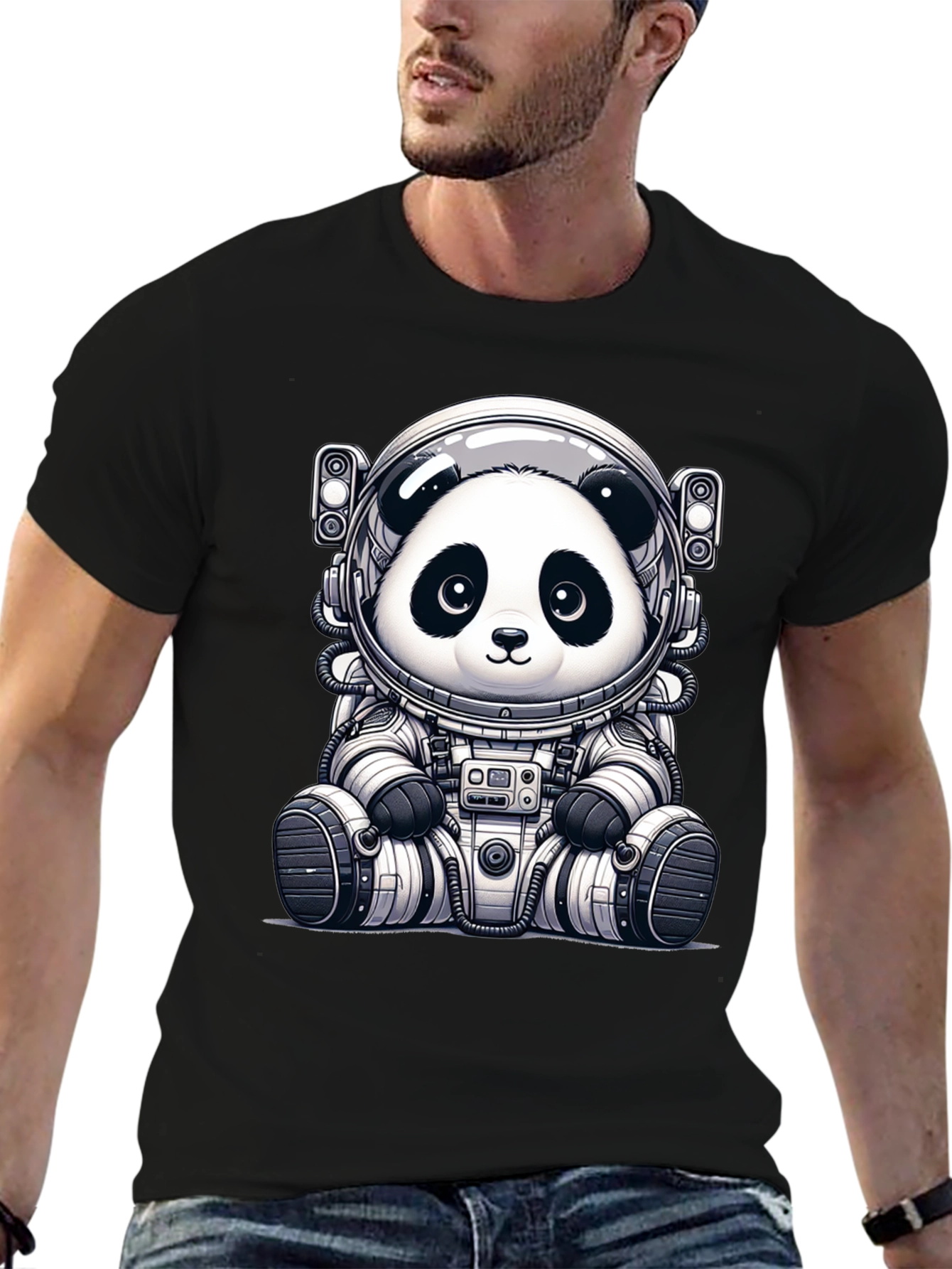 Panda Astronaut Graphic Tee