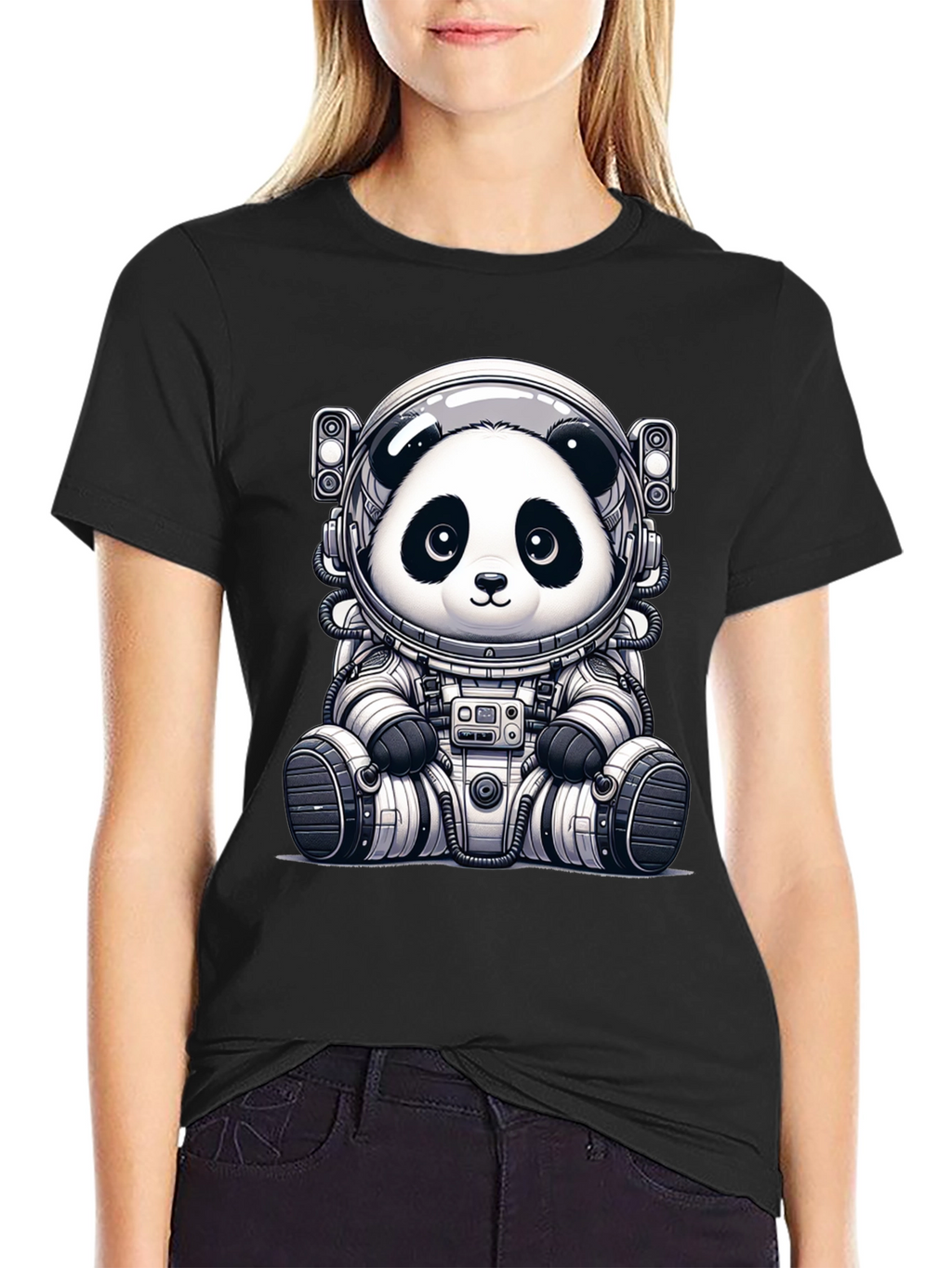 Panda Astronaut Graphic Tee