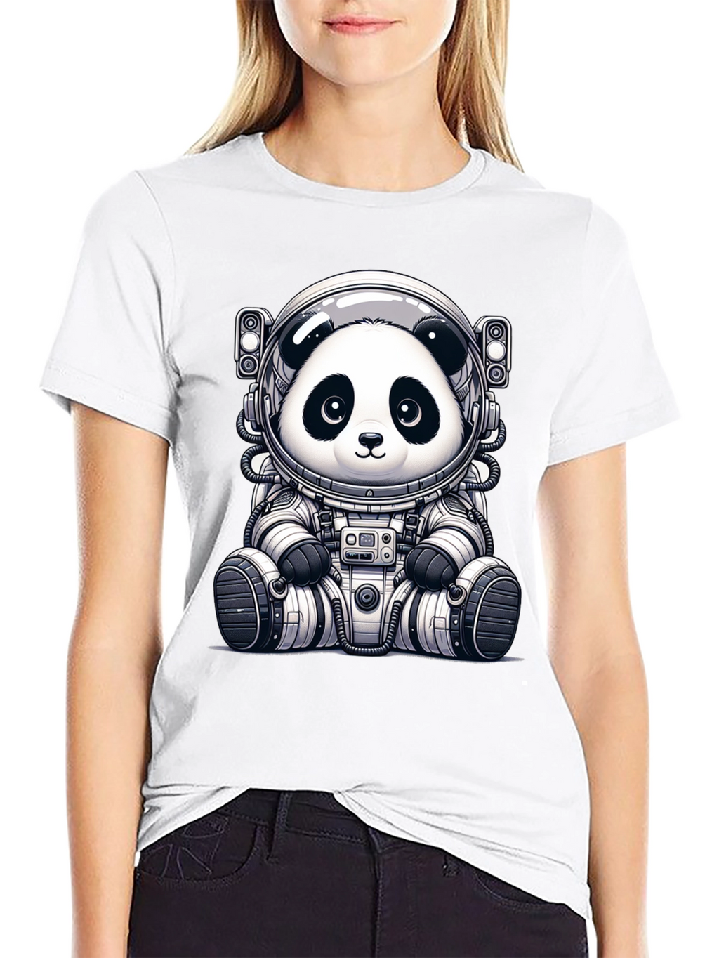 Panda Astronaut Graphic Tee
