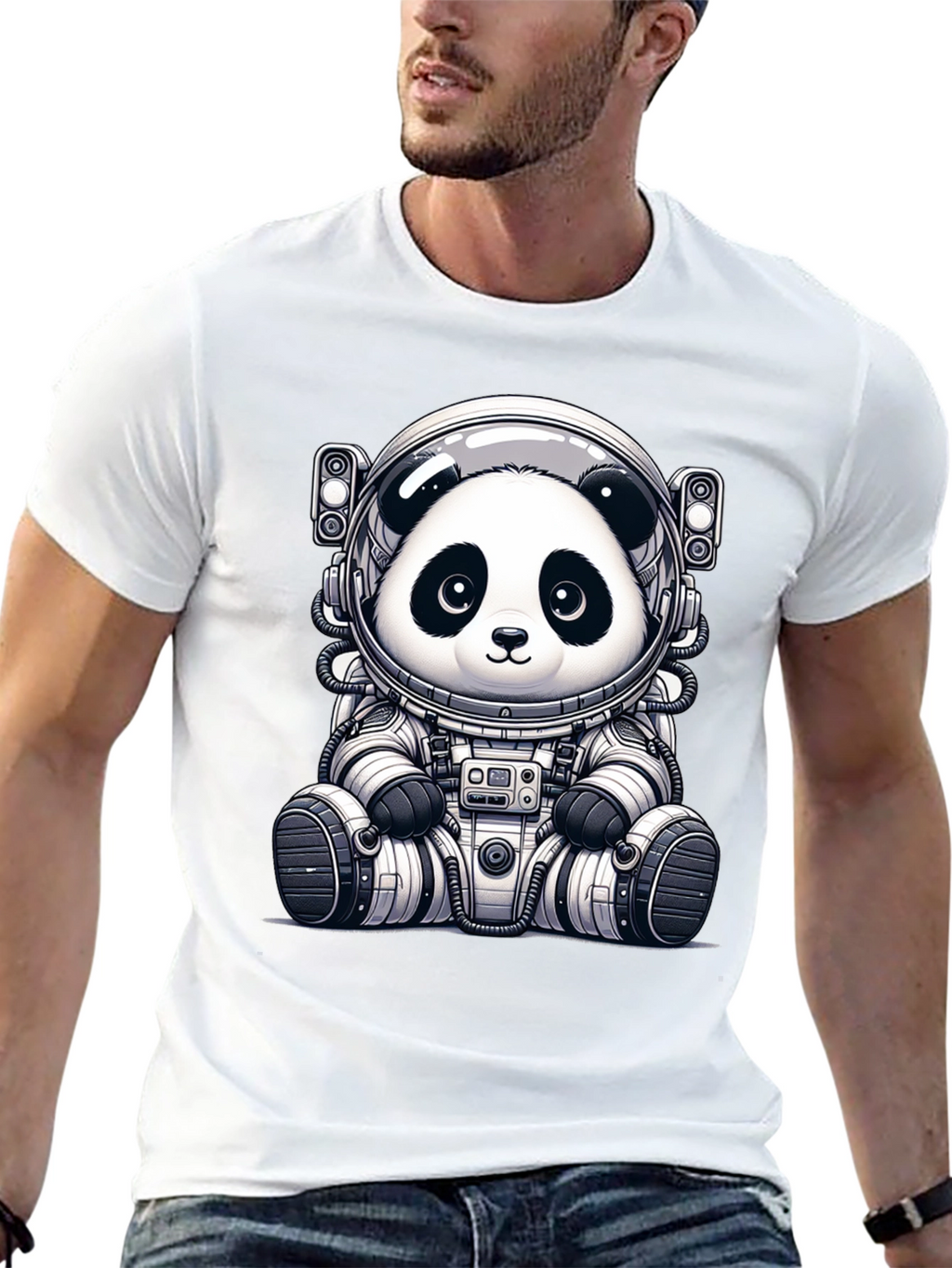 Panda Astronaut Graphic Tee