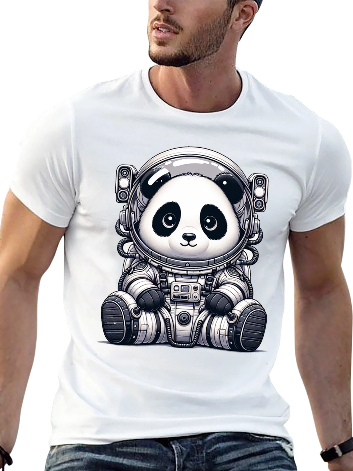 Panda Astronaut Graphic Tee