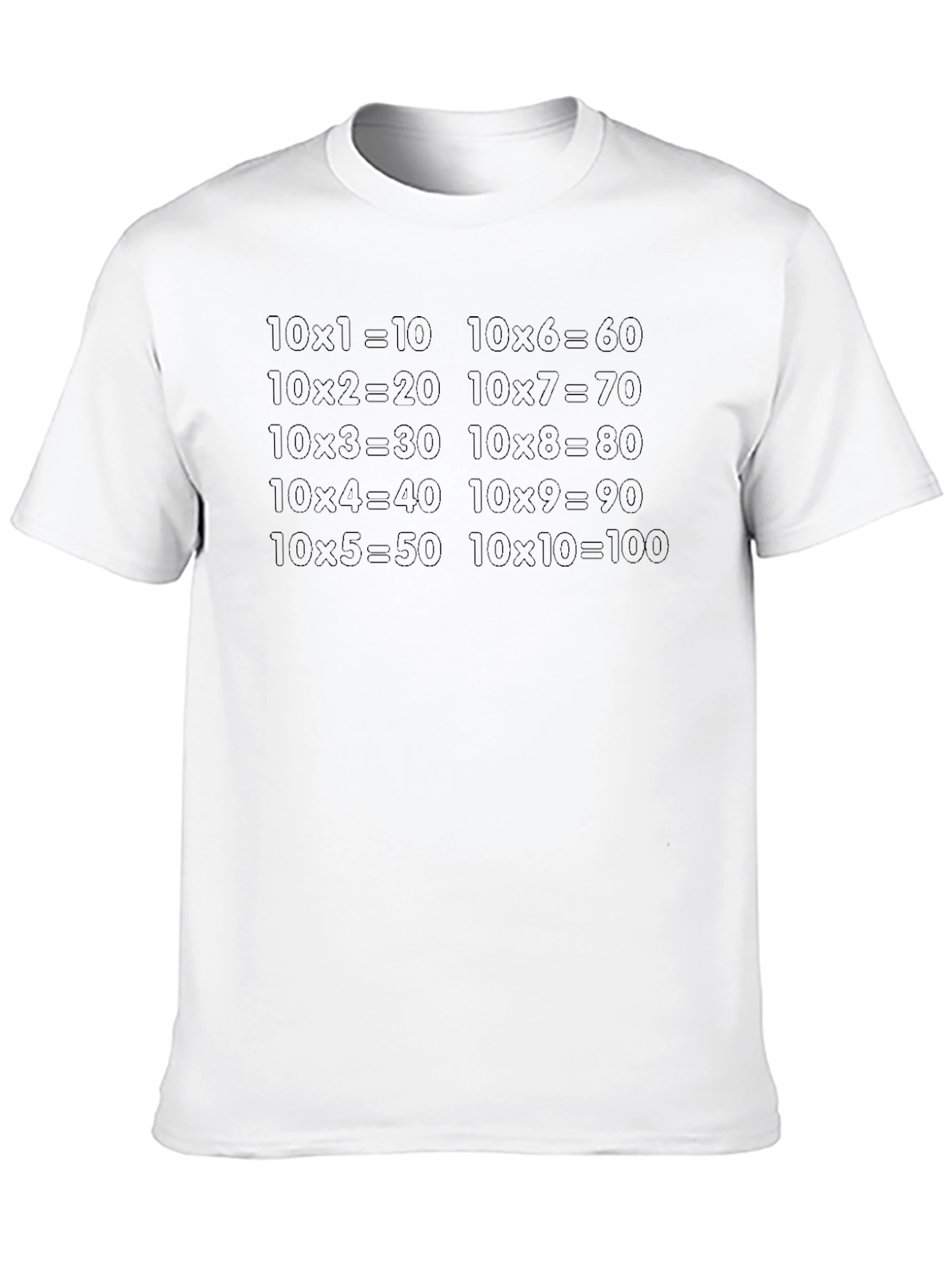 Math Times Tables T-Shirt - Learn While You Wear!