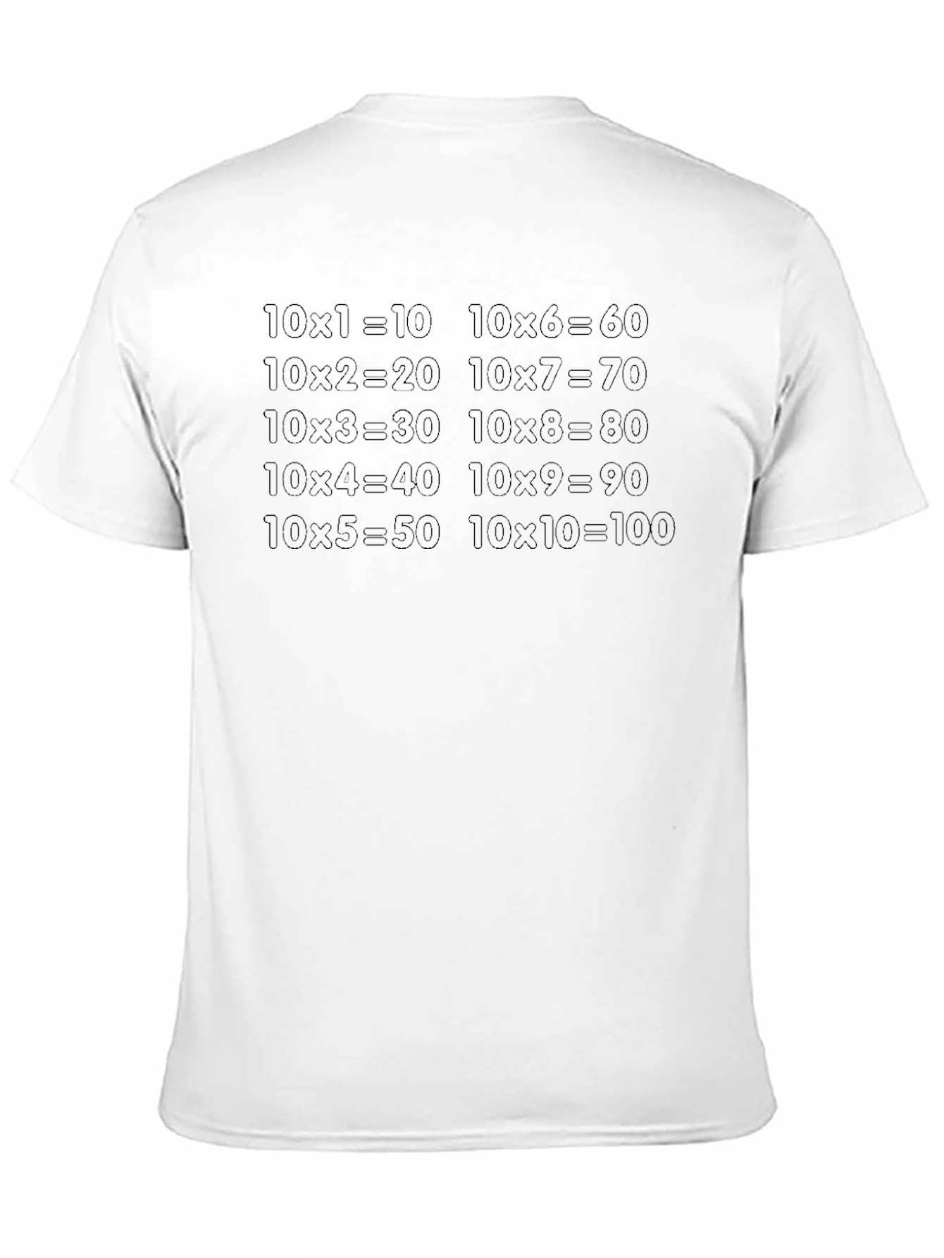 Math Times Tables T-Shirt - Learn While You Wear!