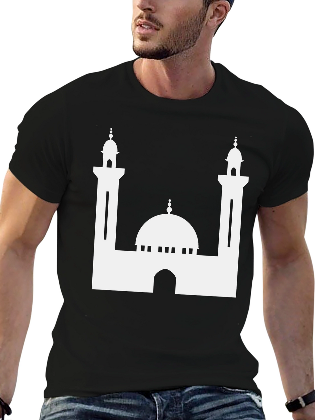 Mosque Graphic Black T-Shirt