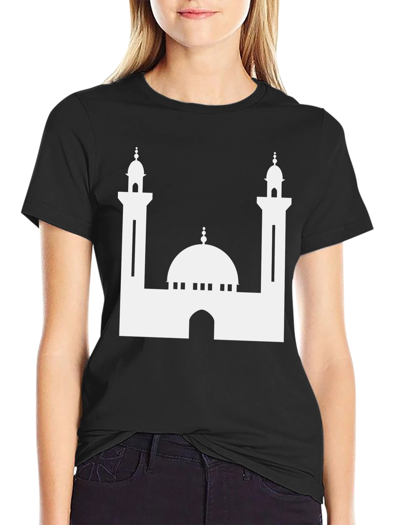 Mosque Graphic Black T-Shirt
