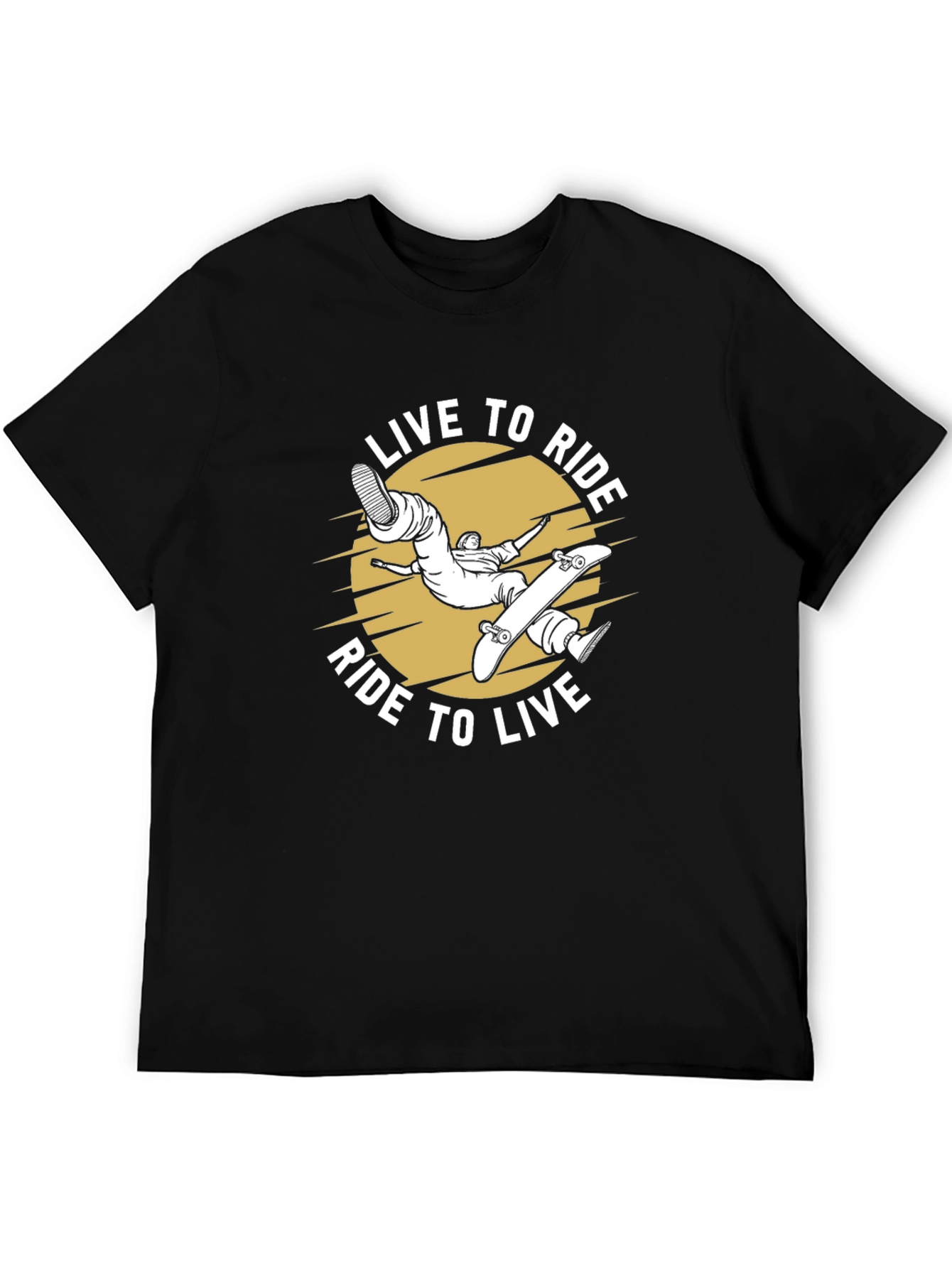 Skater T-Shirt - Live to Ride Ride to Live Design