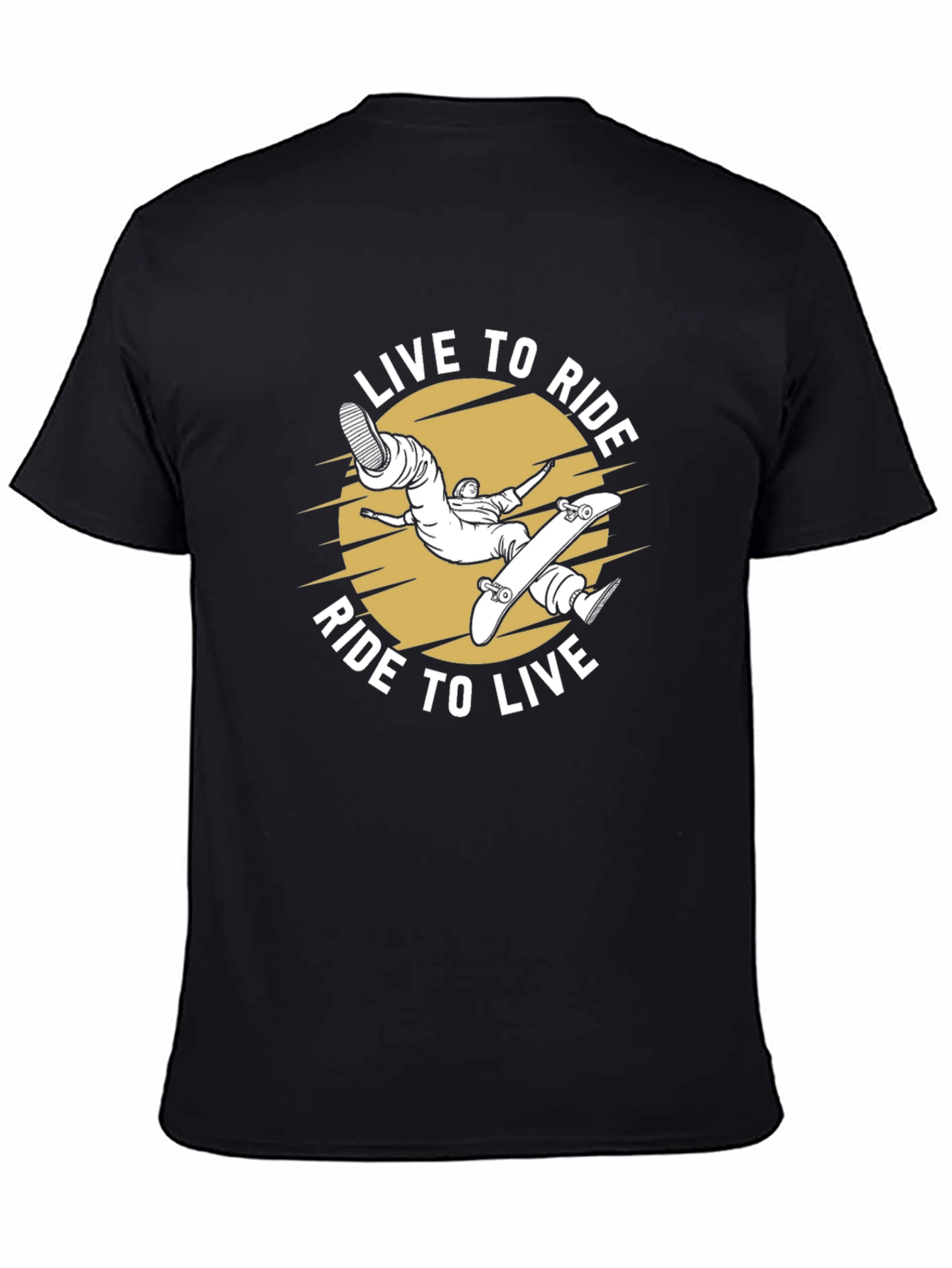 Skater T-Shirt - Live to Ride Ride to Live Design