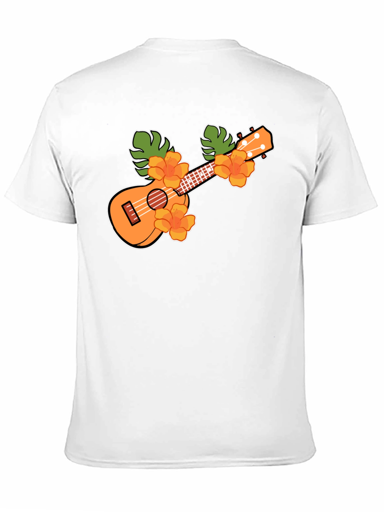 Ukulele Floral T-Shirt - Tropical Music Tee