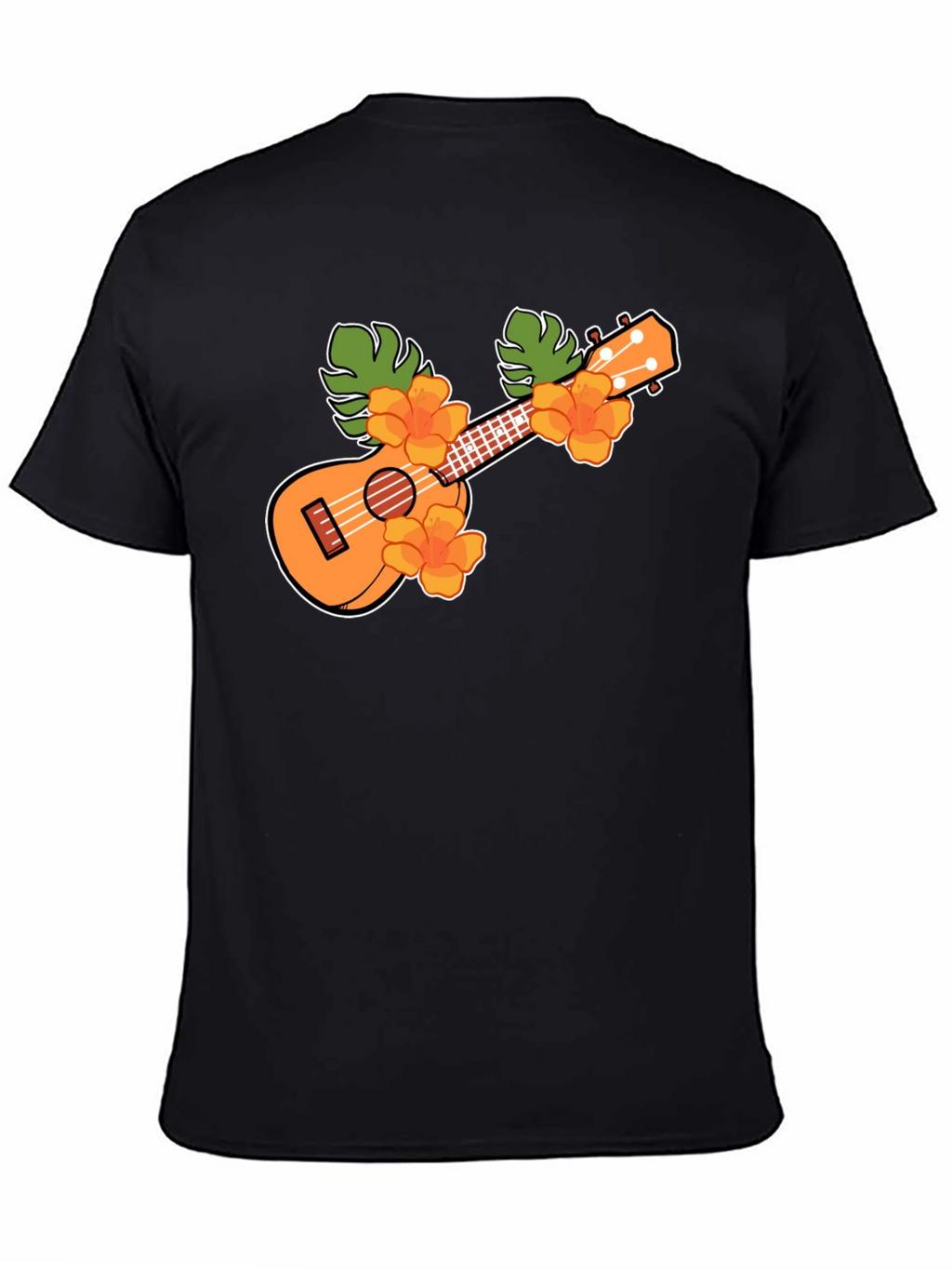 Ukulele Floral T-Shirt - Tropical Music Tee