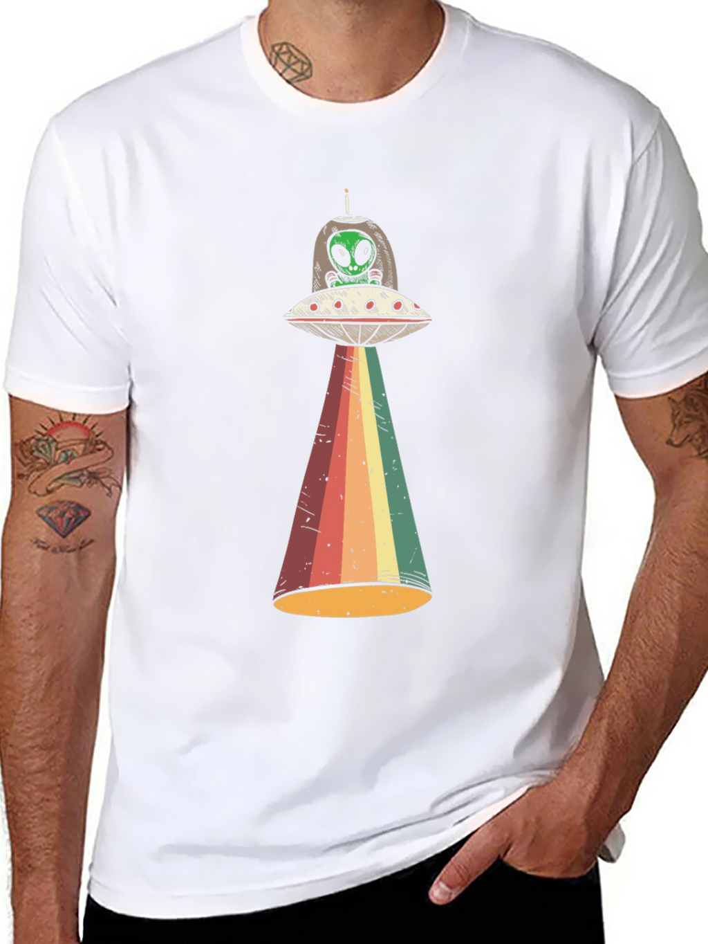 Retro Alien UFO T-Shirt