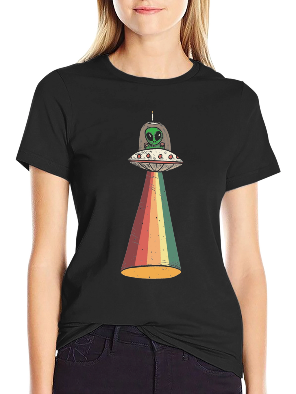 Retro Alien UFO T-Shirt