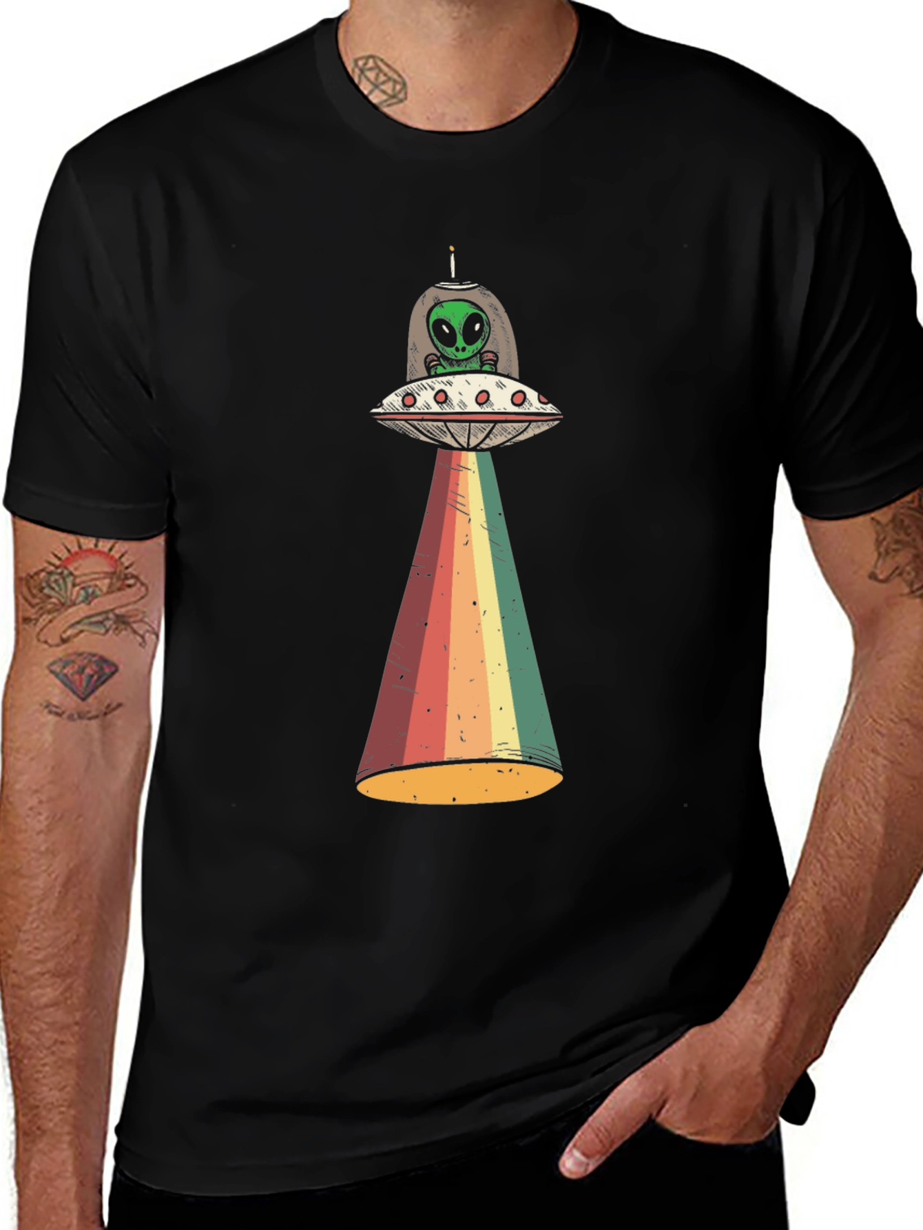 Retro Alien UFO T-Shirt