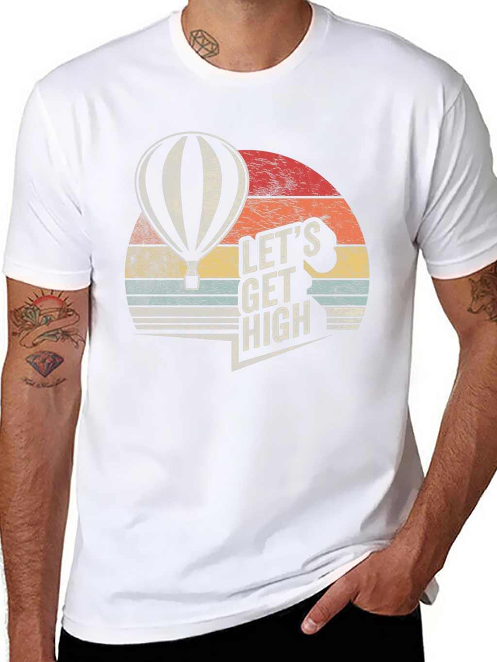 Lets Get High Hot Air Balloon Graphic T-Shirt