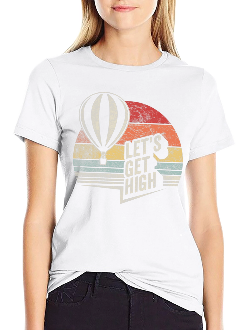 Lets Get High Hot Air Balloon Graphic T-Shirt