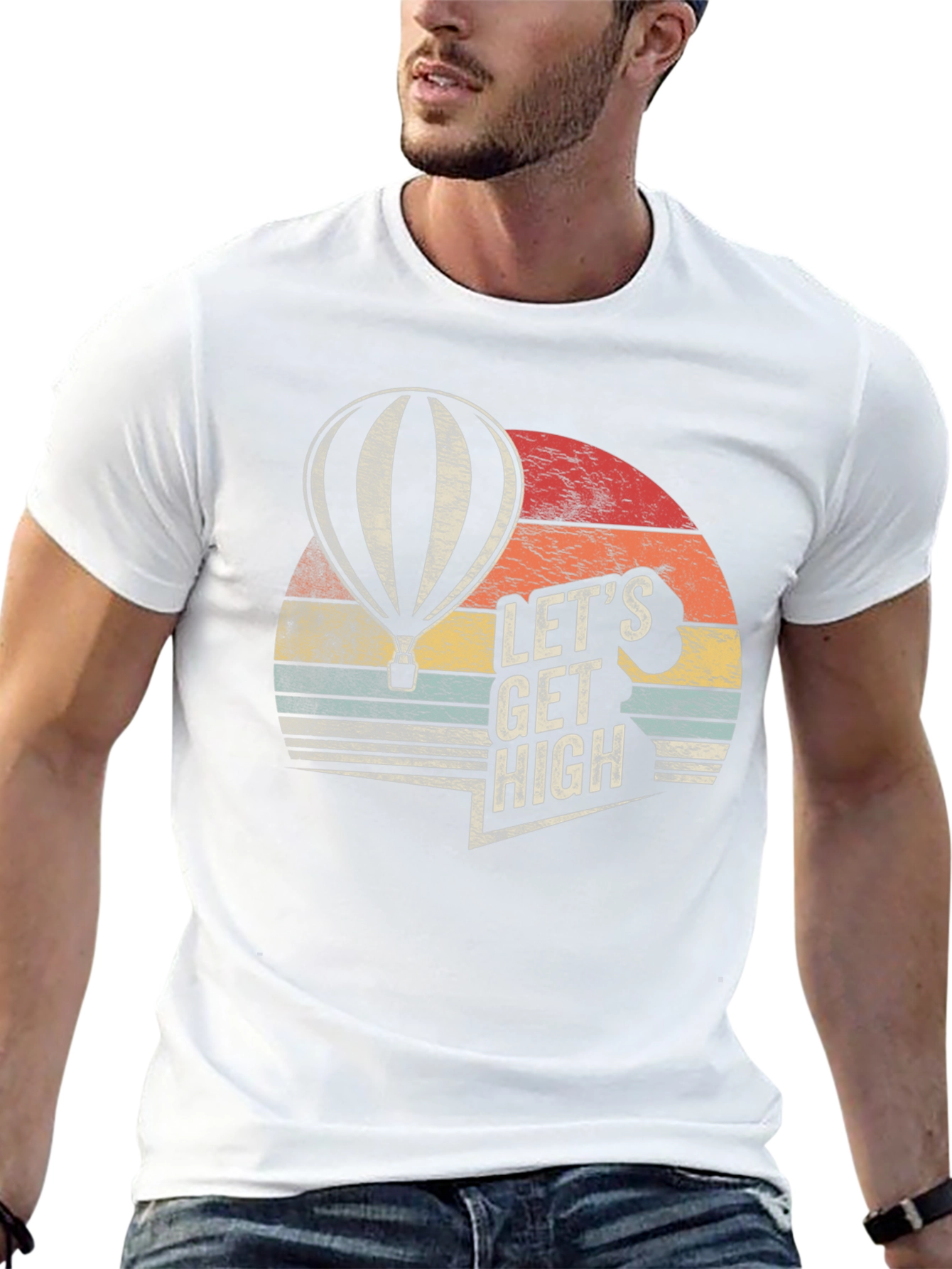 Lets Get High Hot Air Balloon Graphic T-Shirt