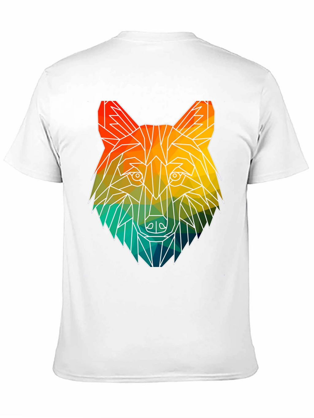 Geometric Wolf Graphic T-Shirt