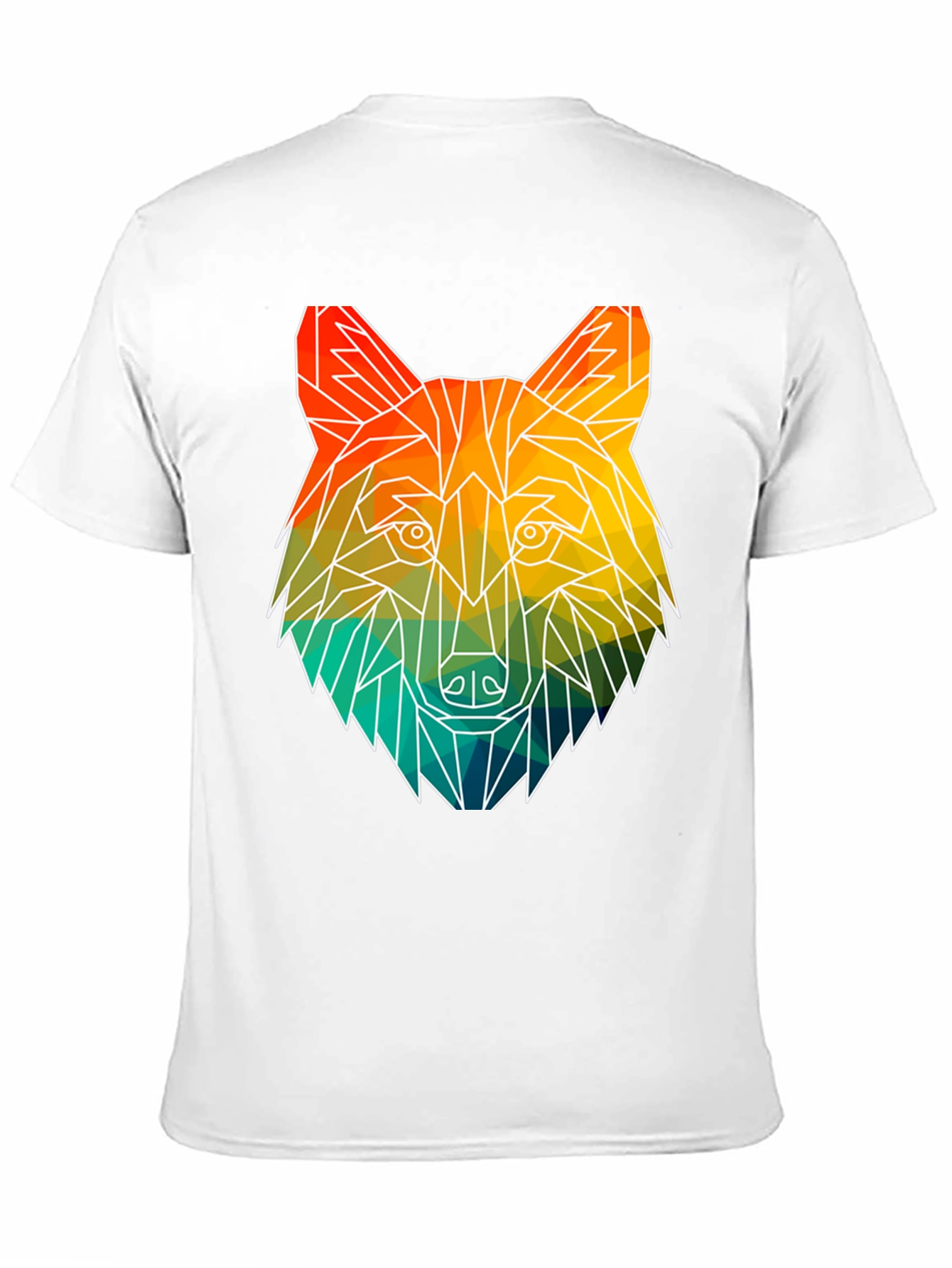 Geometric Wolf Graphic T-Shirt