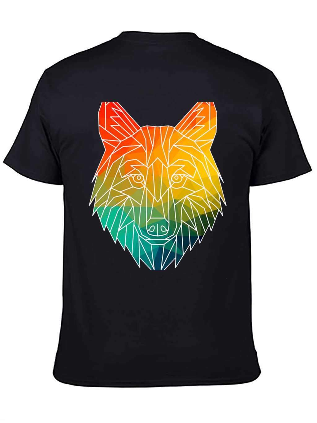 Geometric Wolf Graphic T-Shirt