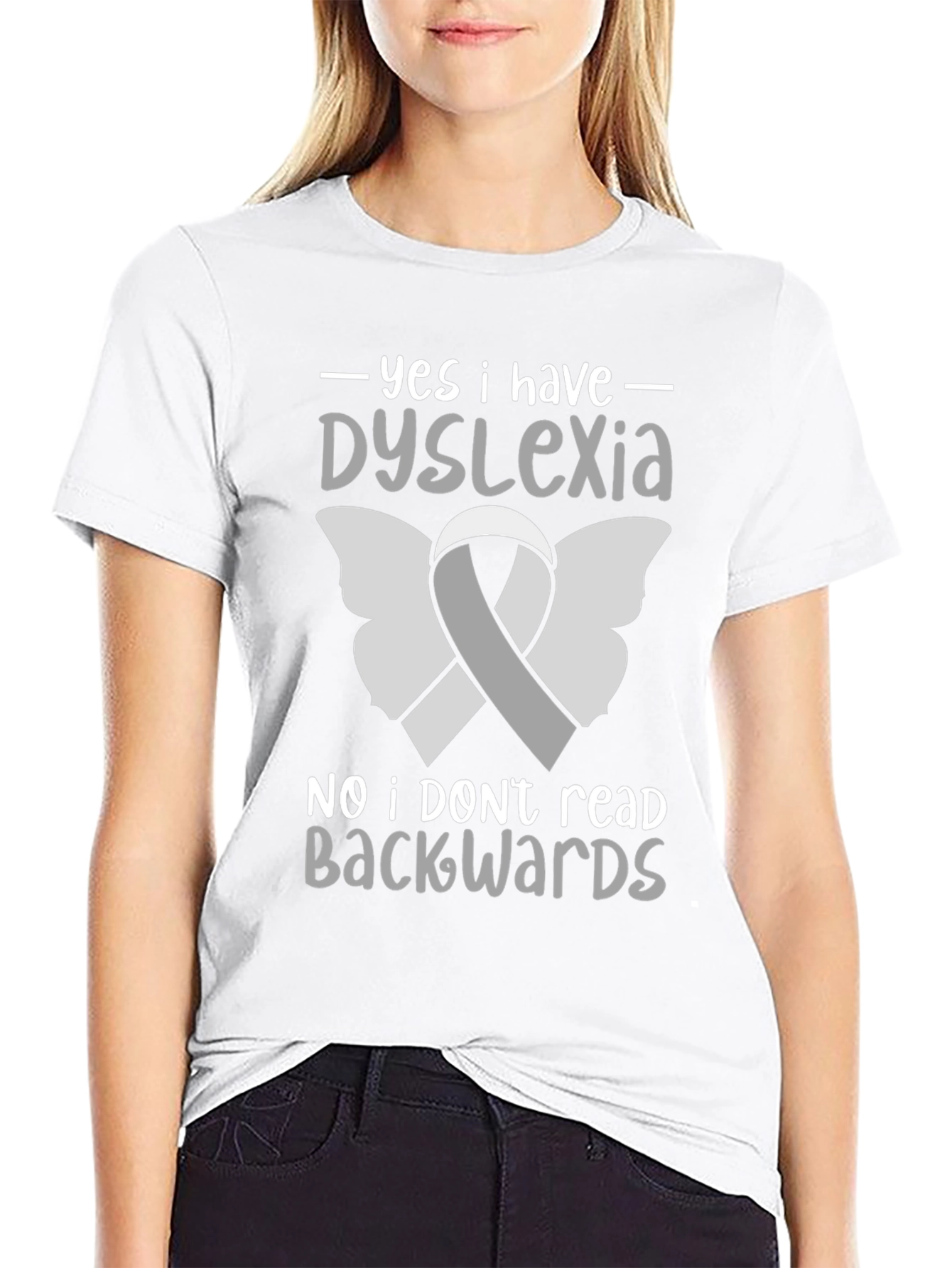 Dyslexia Awareness T-Shirt - Reads Forwards!