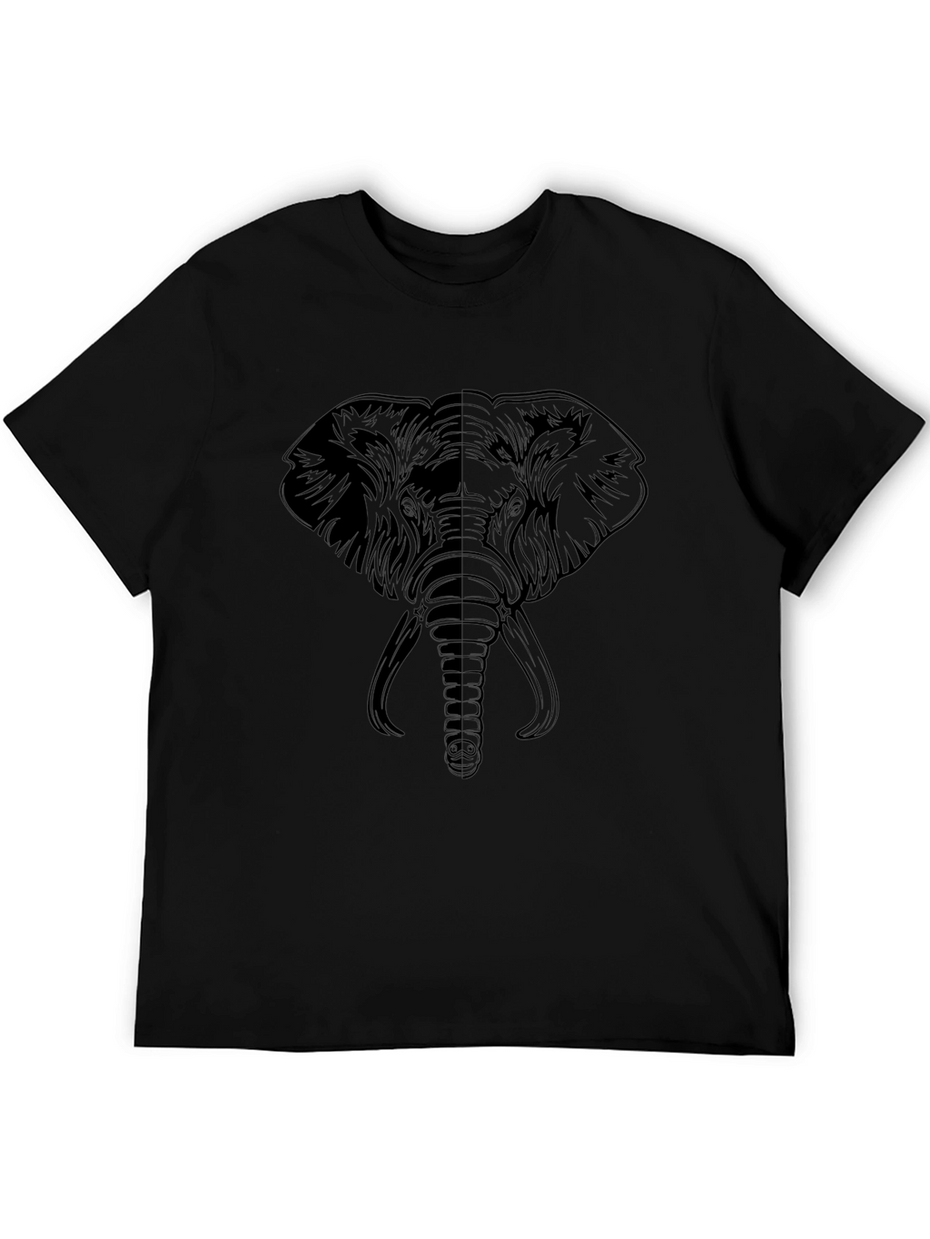 Elephant Graphic Print T-Shirt - Casual Style
