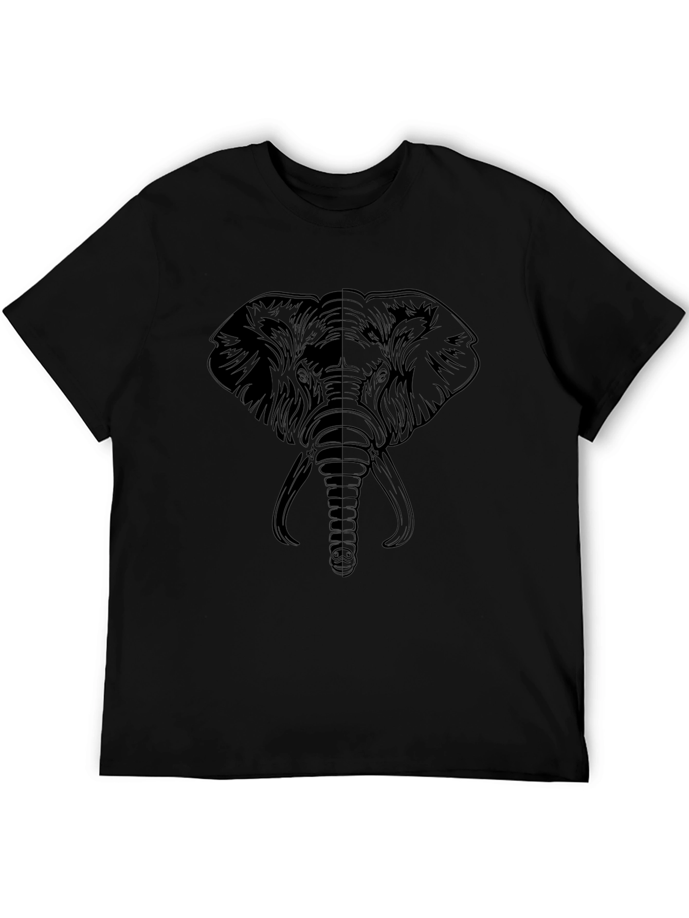 Elephant Graphic Print T-Shirt - Casual Style