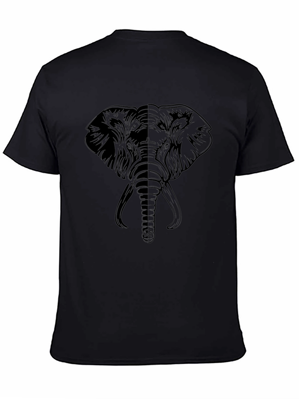 Elephant Graphic Print T-Shirt - Casual Style