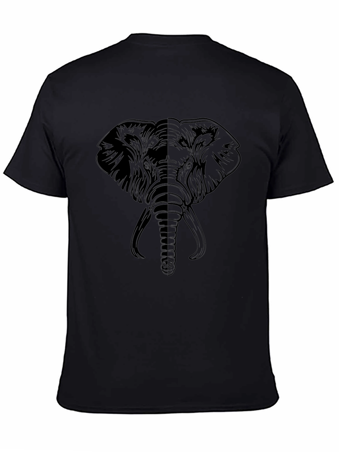 Elephant Graphic Print T-Shirt - Casual Style