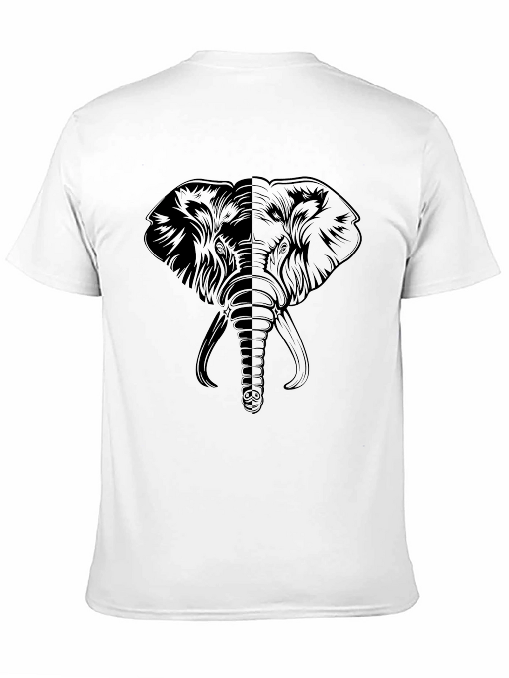 Elephant Graphic Print T-Shirt - Casual Style