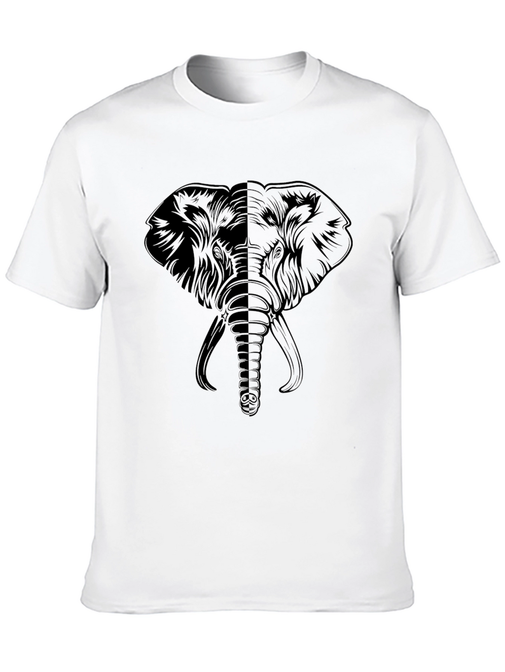 Elephant Graphic Print T-Shirt - Casual Style