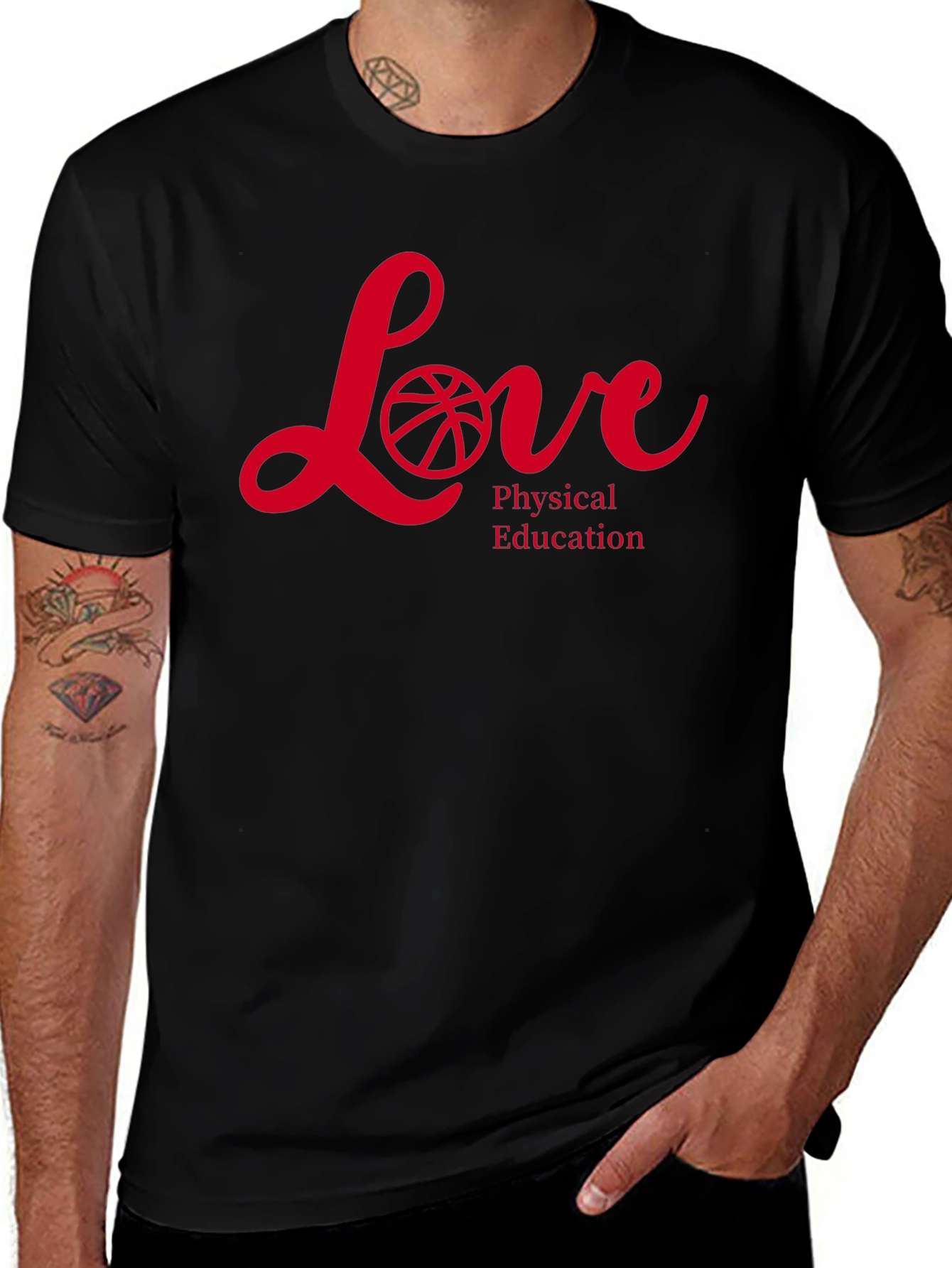 Love Physical Education Black T-Shirt
