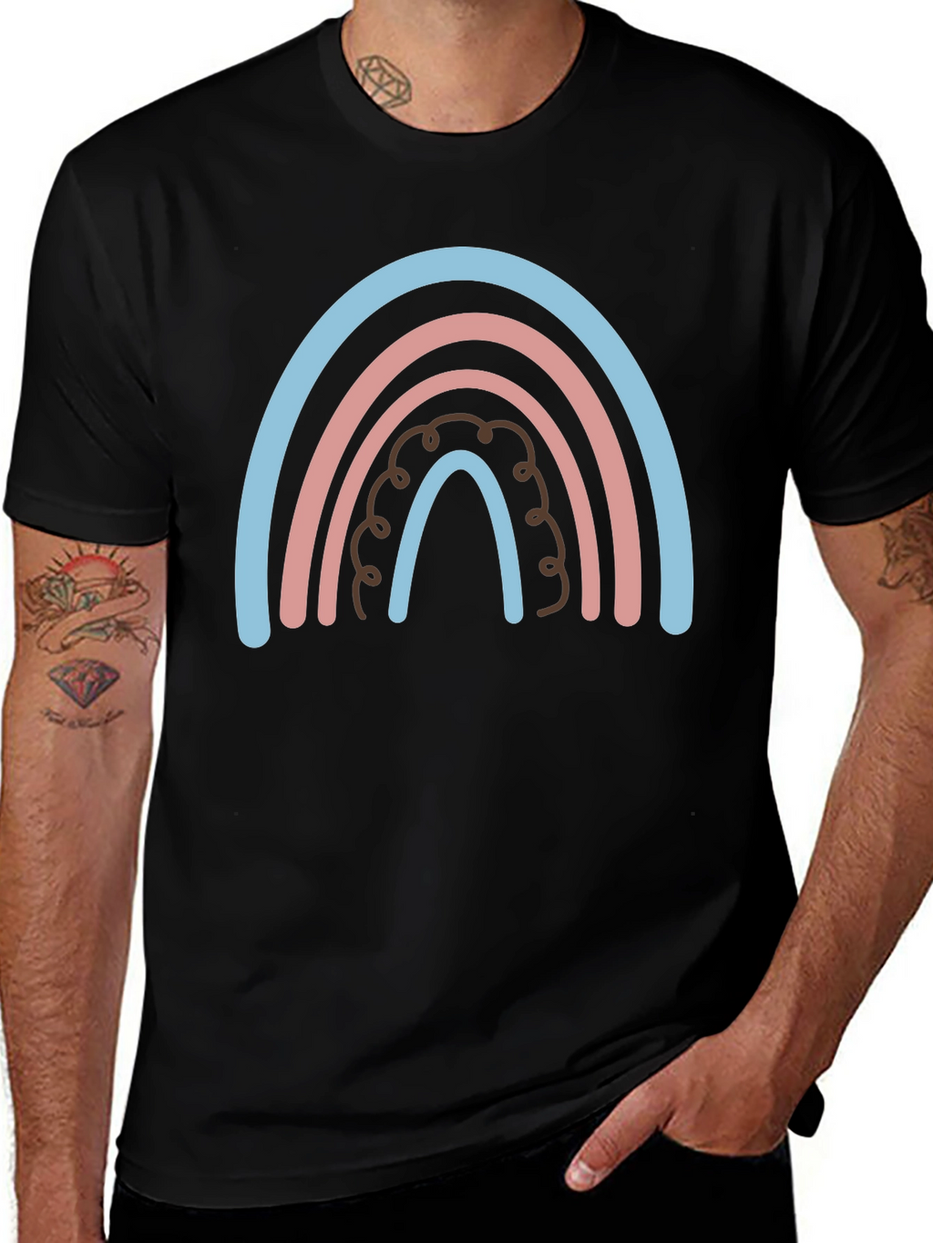 Rainbow Graphic Print Tee - Casual Comfort