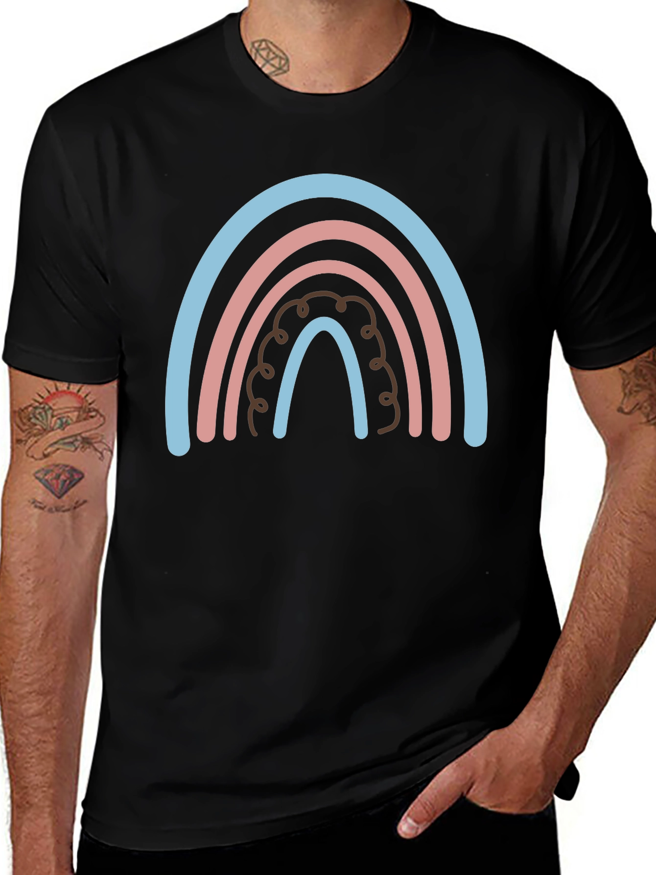 Rainbow Graphic Print Tee - Casual Comfort