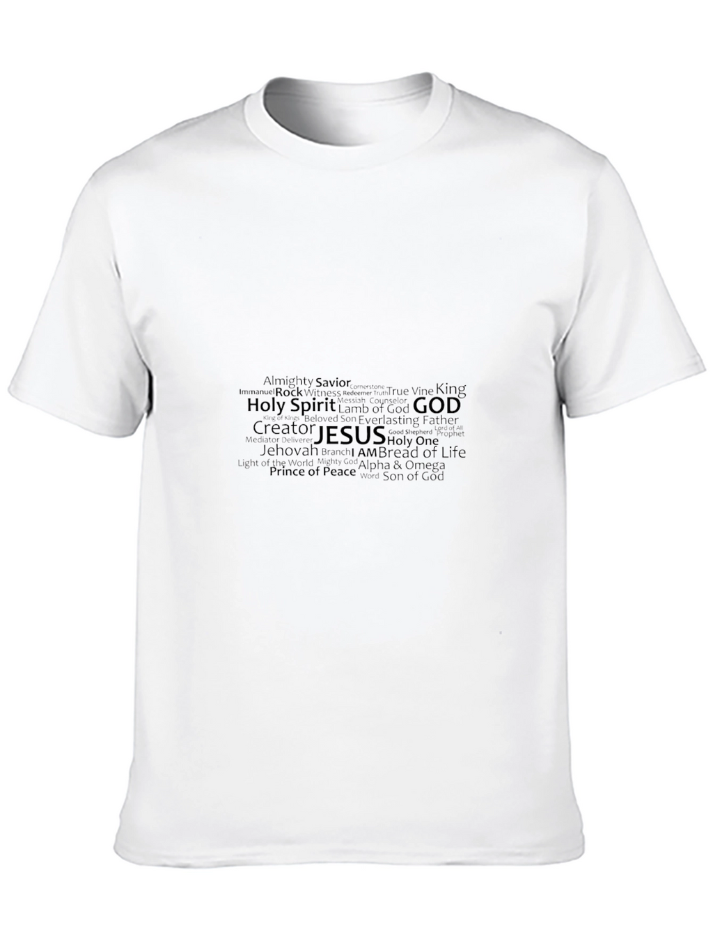 Faith-Inspired Word Art T-Shirt