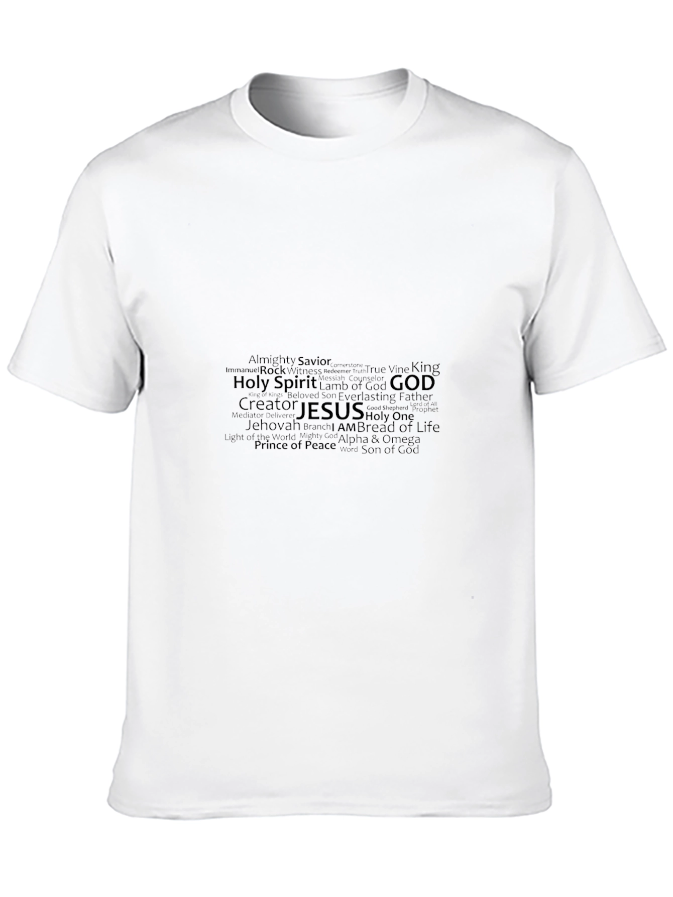 Faith-Inspired Word Art T-Shirt