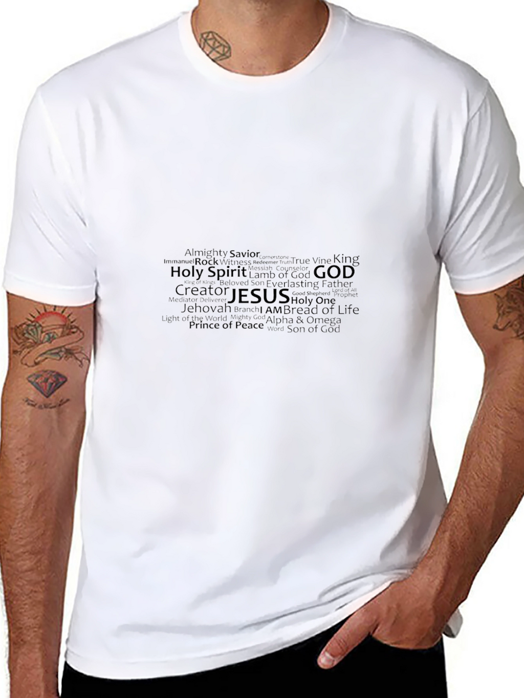Faith-Inspired Word Art T-Shirt